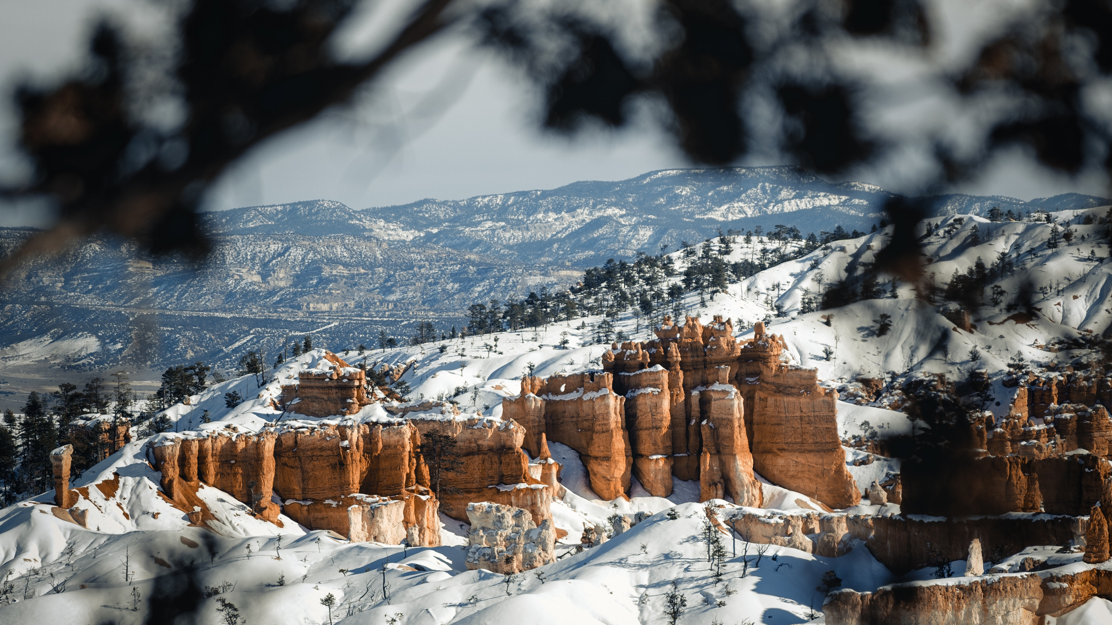 Wallspic Wallpaper Landscape, Snow, Winter, Freezing, Natural Landscape, 4K ...