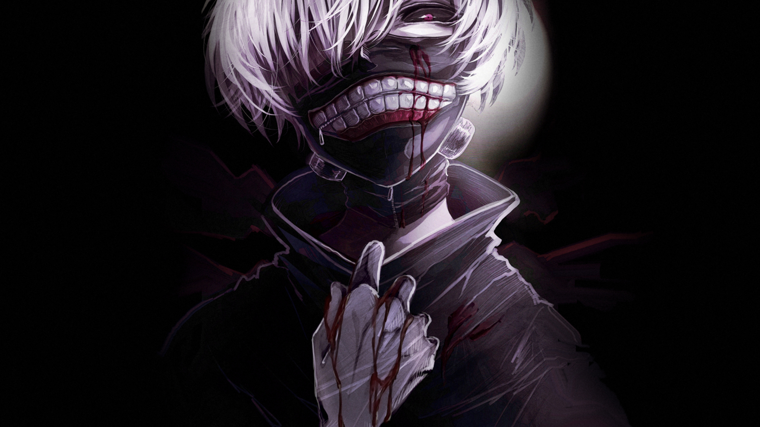 wallpaper red and white anime