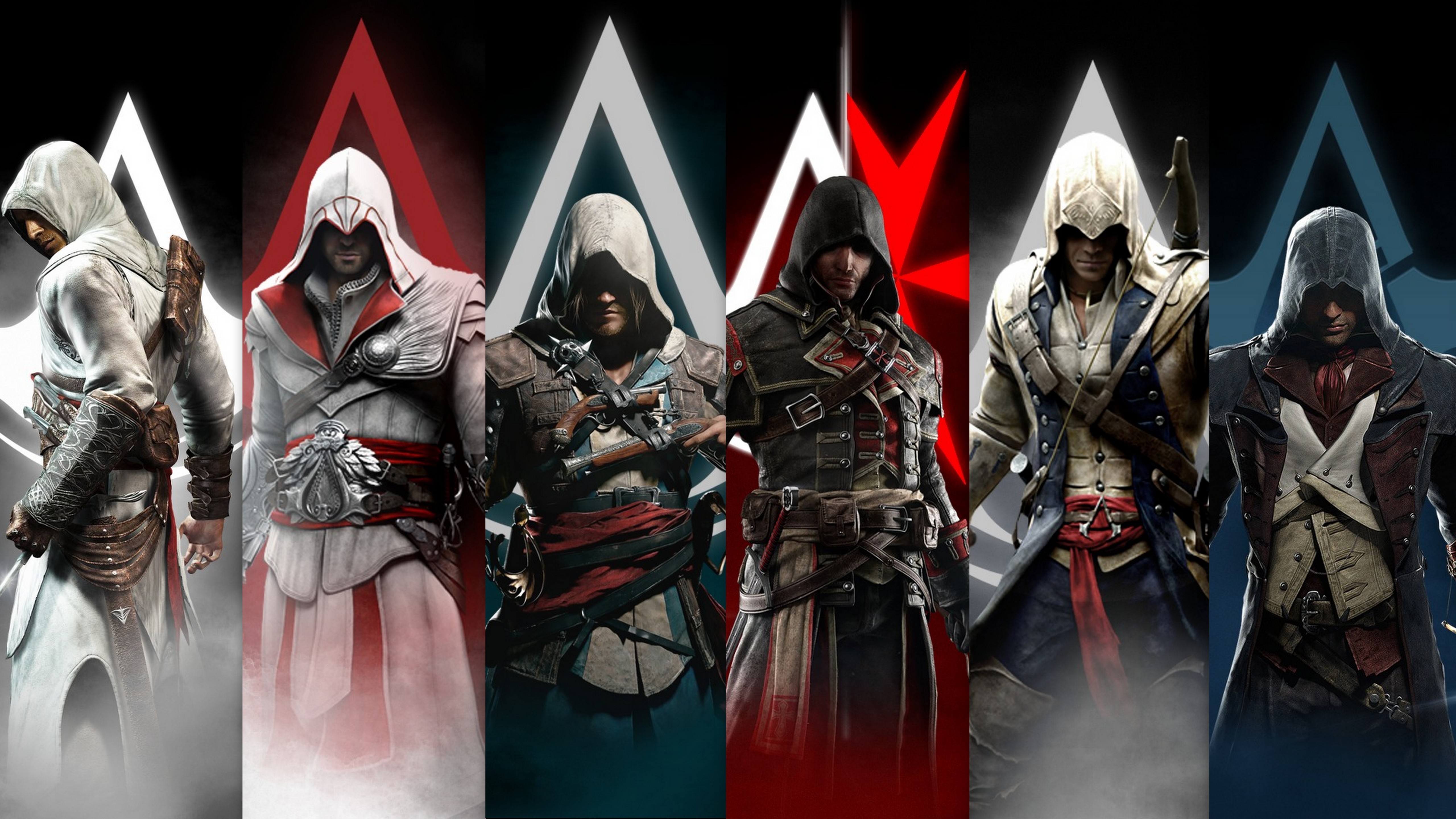 Assassin s лучшие части. Альтаир Эцио Коннор. Assassin's Creed Эцио.