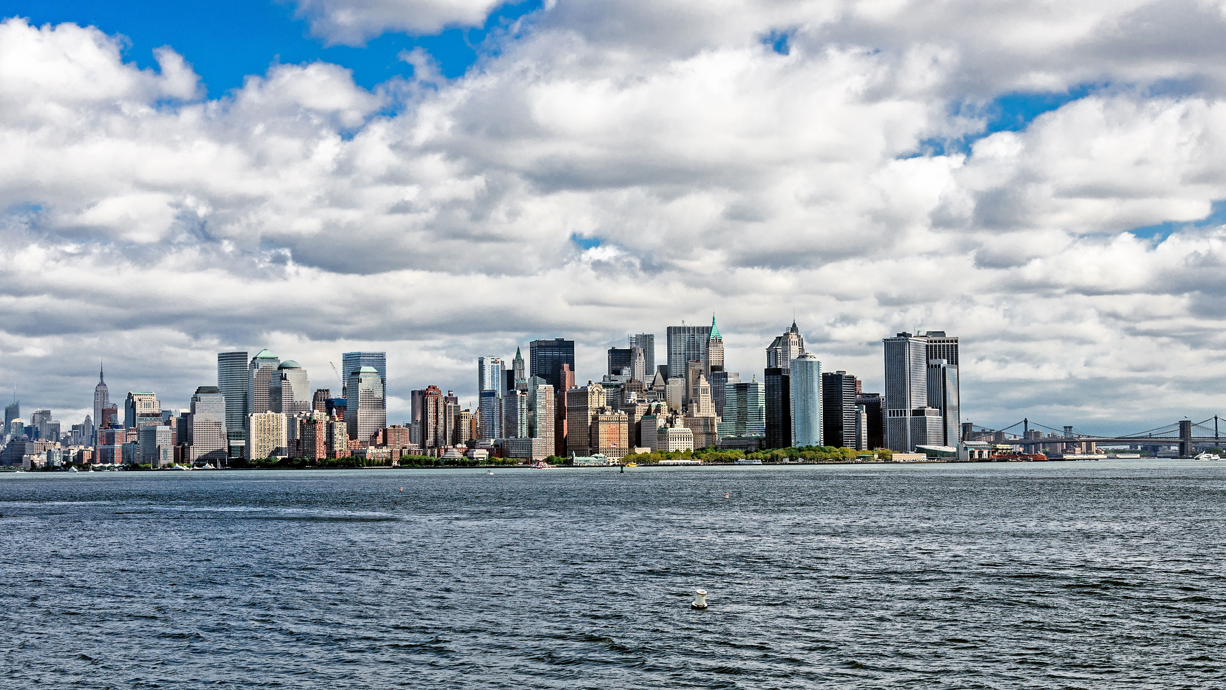 Wallpaper City Skyline Under White Clouds and Blue Sky During Daytime ...