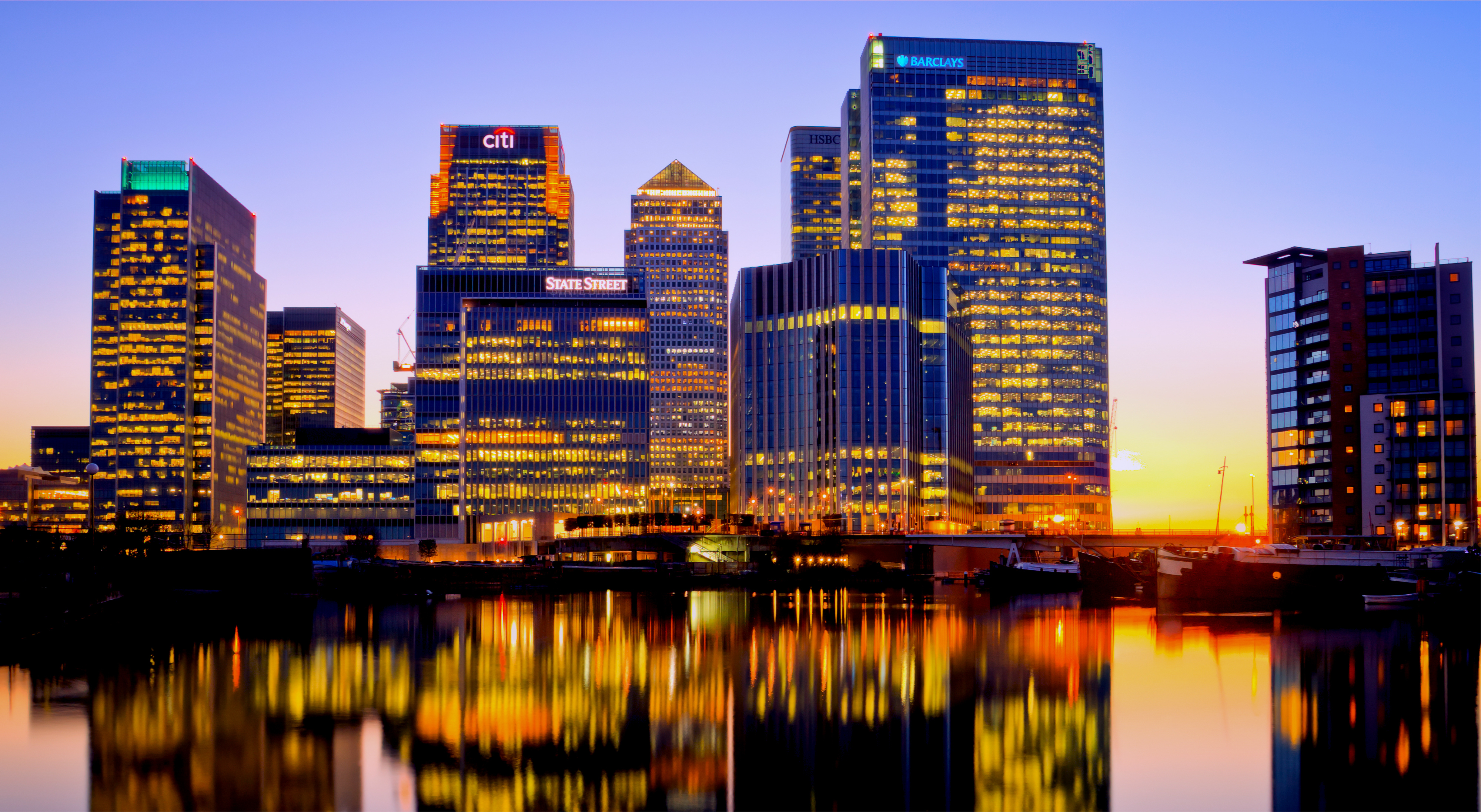 Wallpaper City Skyline Across Body of Water During Night Time ...