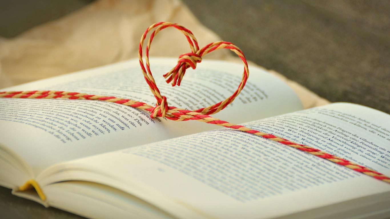 Libro, Literatura, Texto, Coraz, Amor. Wallpaper in 1366x768 Resolution