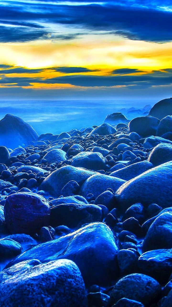 大海, 日落, 海洋, 岸边, 水下 壁纸 720x1280 允许