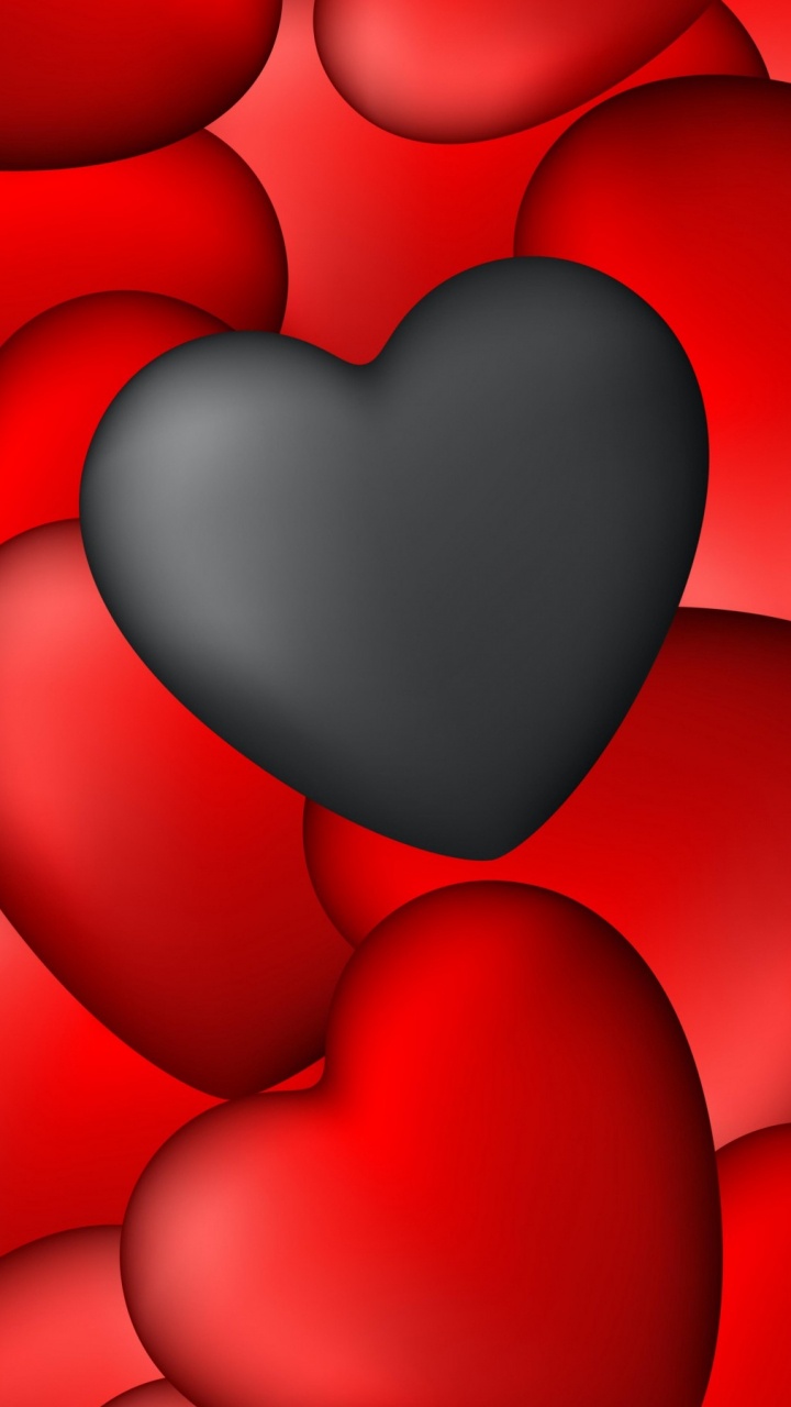 Prediseñadas en Forma de Corazón Rojo. Wallpaper in 720x1280 Resolution