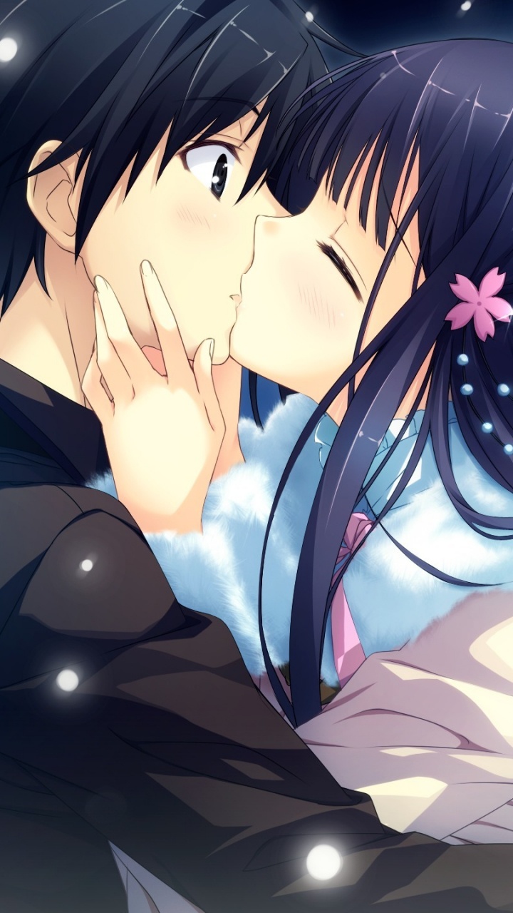 Black Haired Female Anime Character. Wallpaper in 720x1280 Resolution