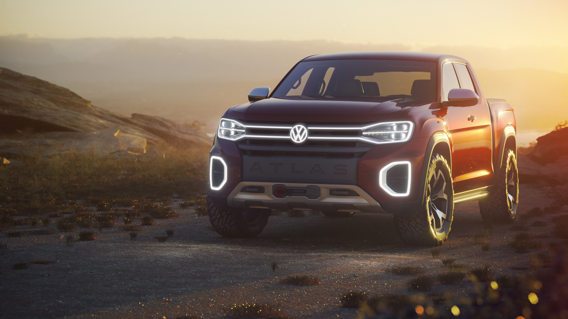 Atlas Vw, Volkswagen Atlas 2018, Volkswagen Atlas Cross Sport, Volkswagen Atlas 2020, Volkswagen Beetle. Wallpaper in 1920x1080 Resolution
