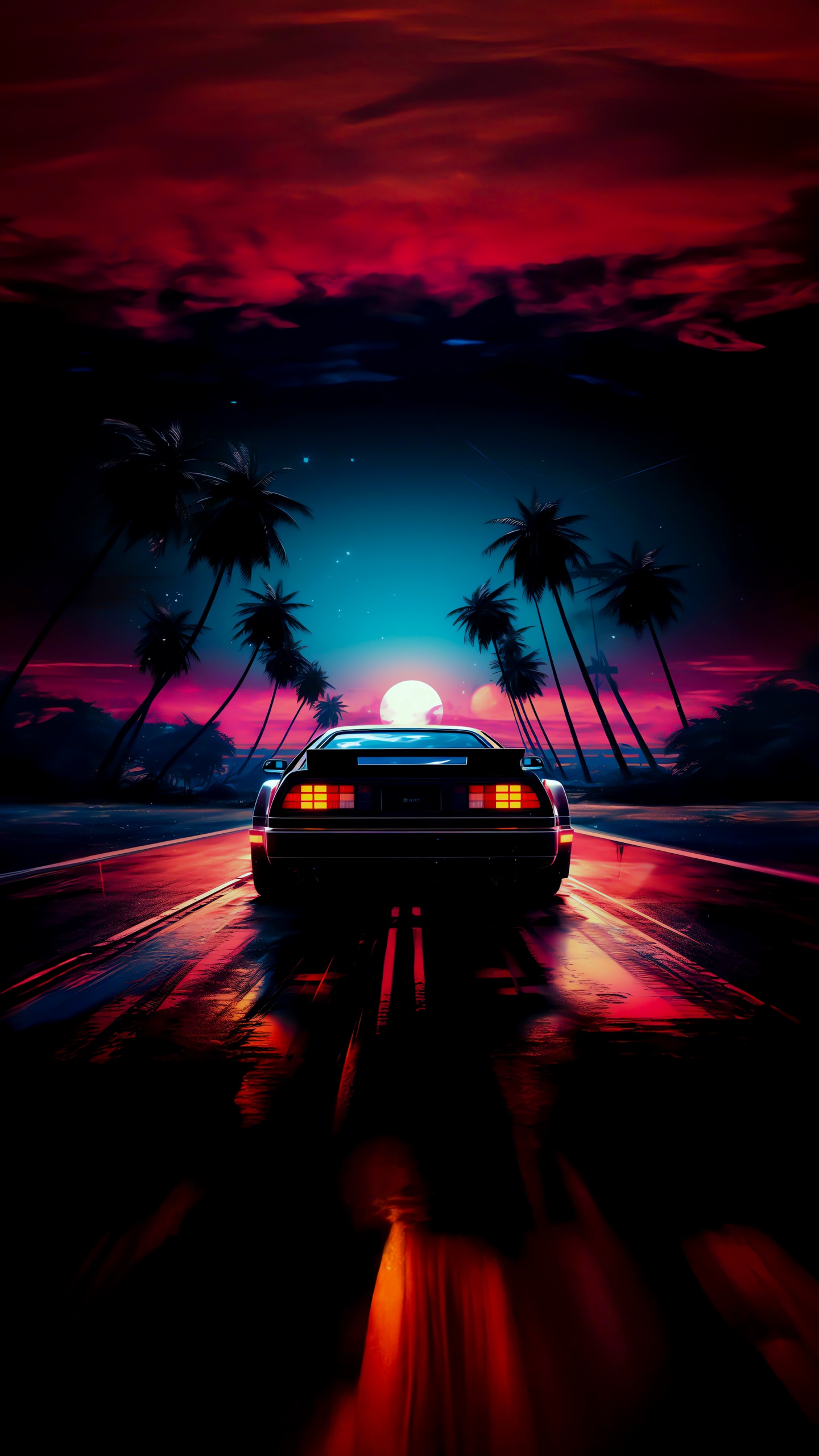 Car, Cloud, Automotive Lighting, Baum, Afterglow. Wallpaper in 1440x2560 Resolution