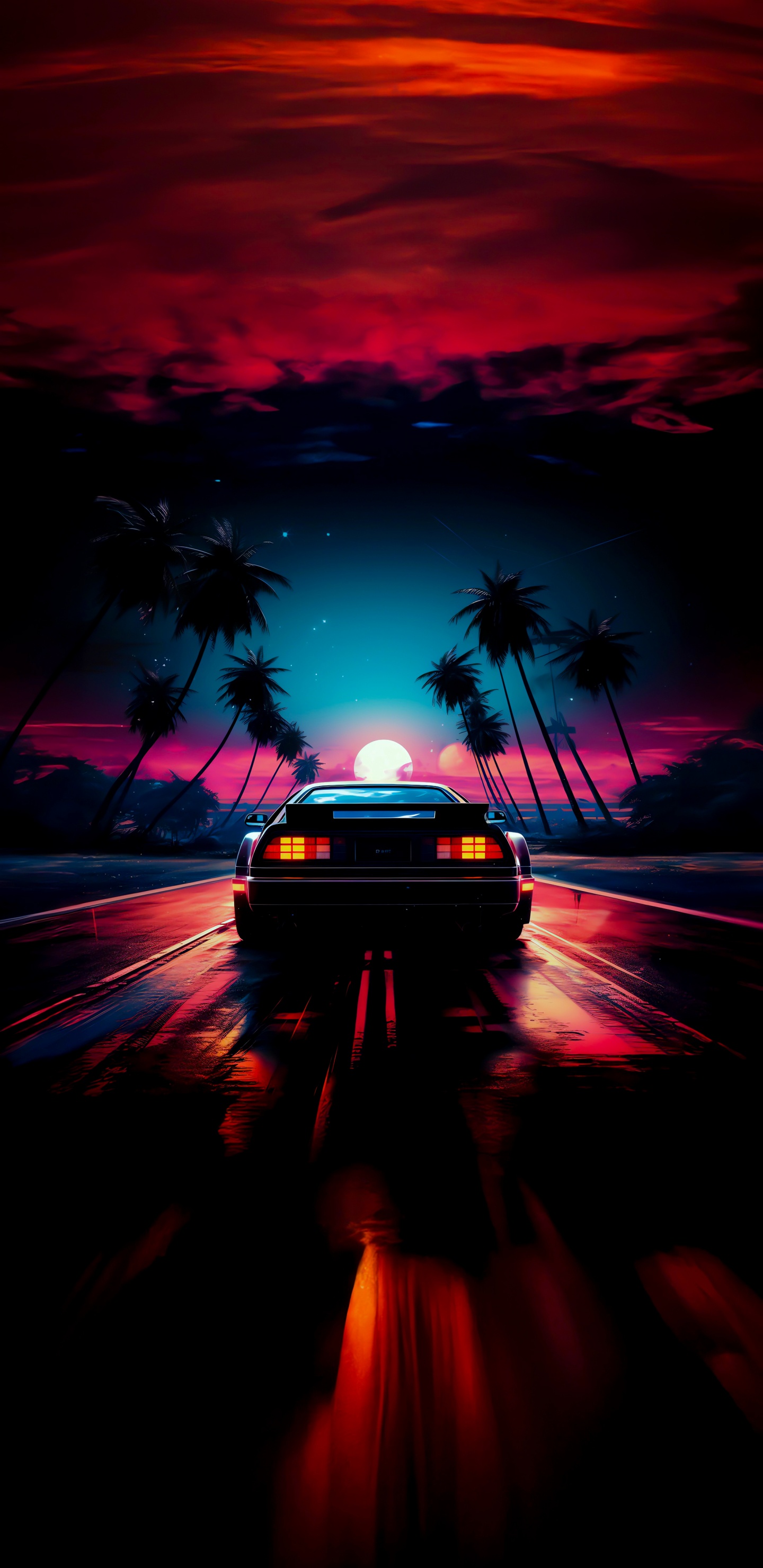 车灯, 余辉 壁纸 1440x2960 允许