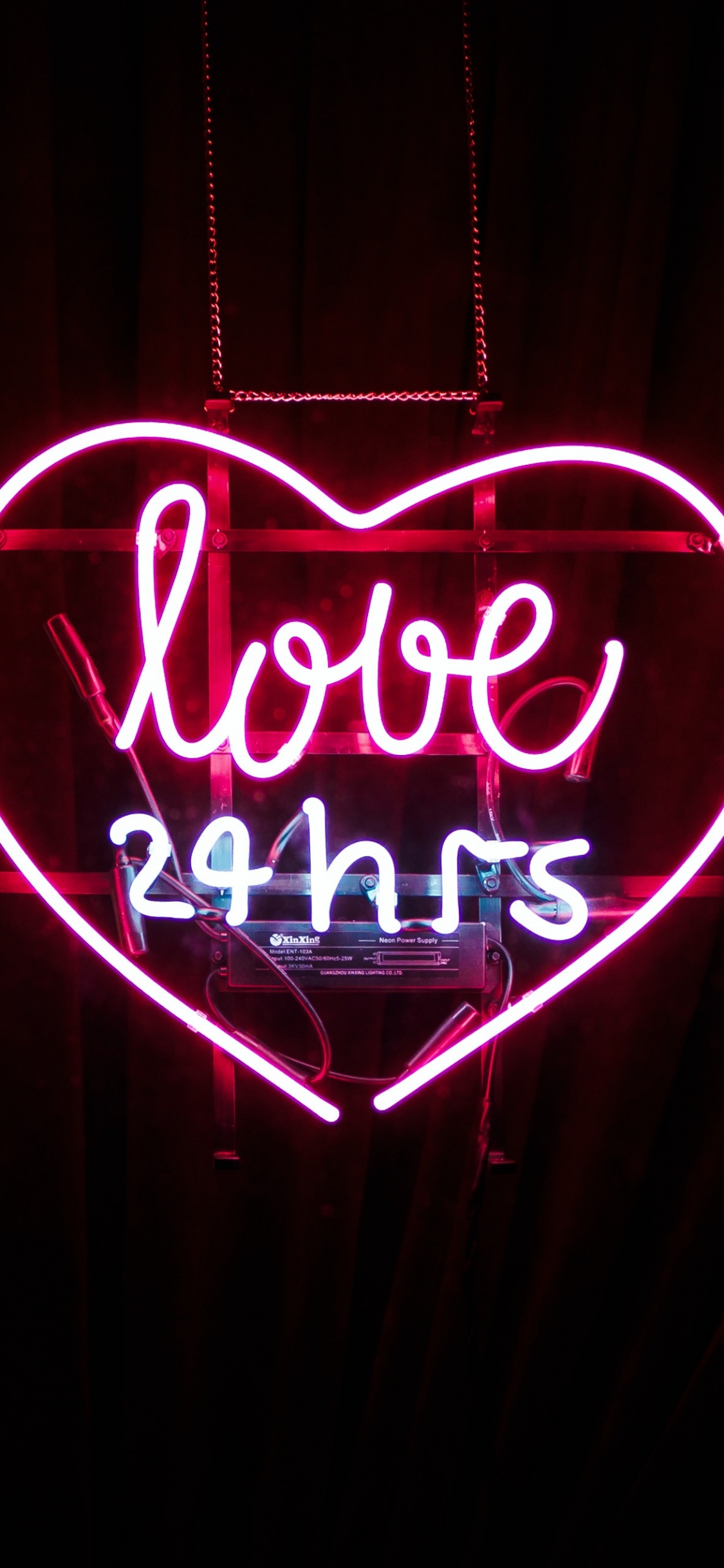 Signe au Néon, Néon, Red, Lumière, Texte. Wallpaper in 1125x2436 Resolution