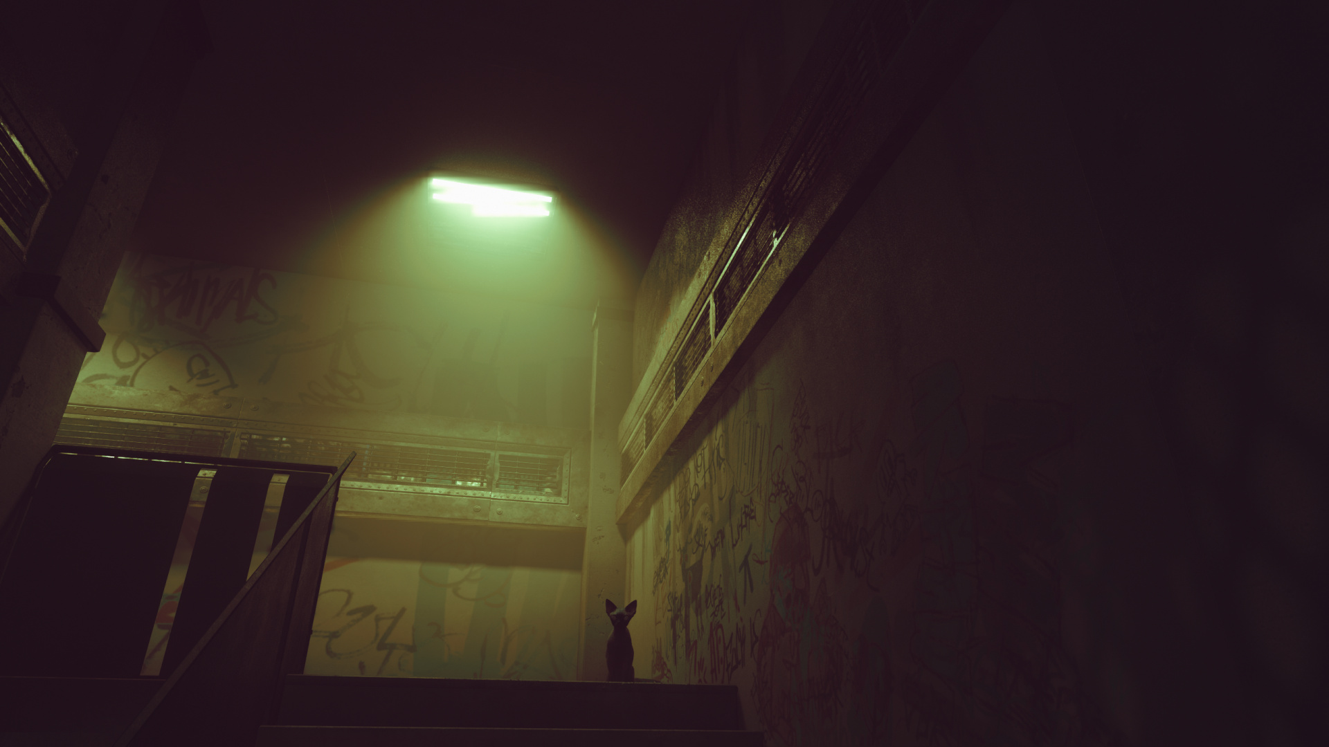 Darkness, Night, Light, Tints and Shades, Stairs. Wallpaper in 1920x1080 Resolution