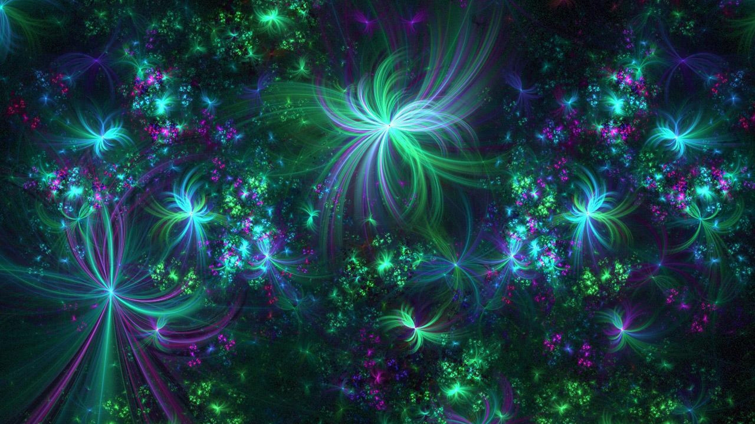 绿色的, 紫色的, 光, 分形技术, 艺术 壁纸 2560x1440 允许