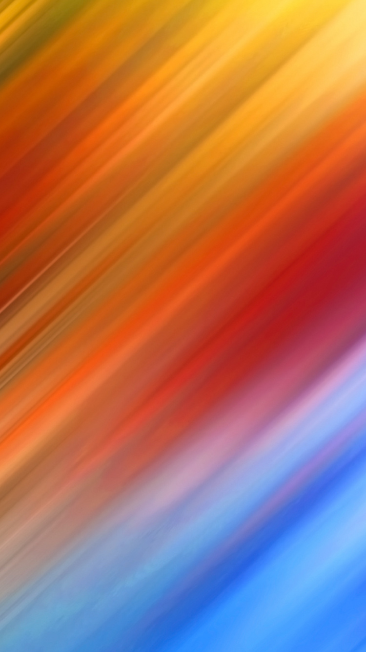 Blaues Orange Und Gelbes Licht. Wallpaper in 750x1334 Resolution