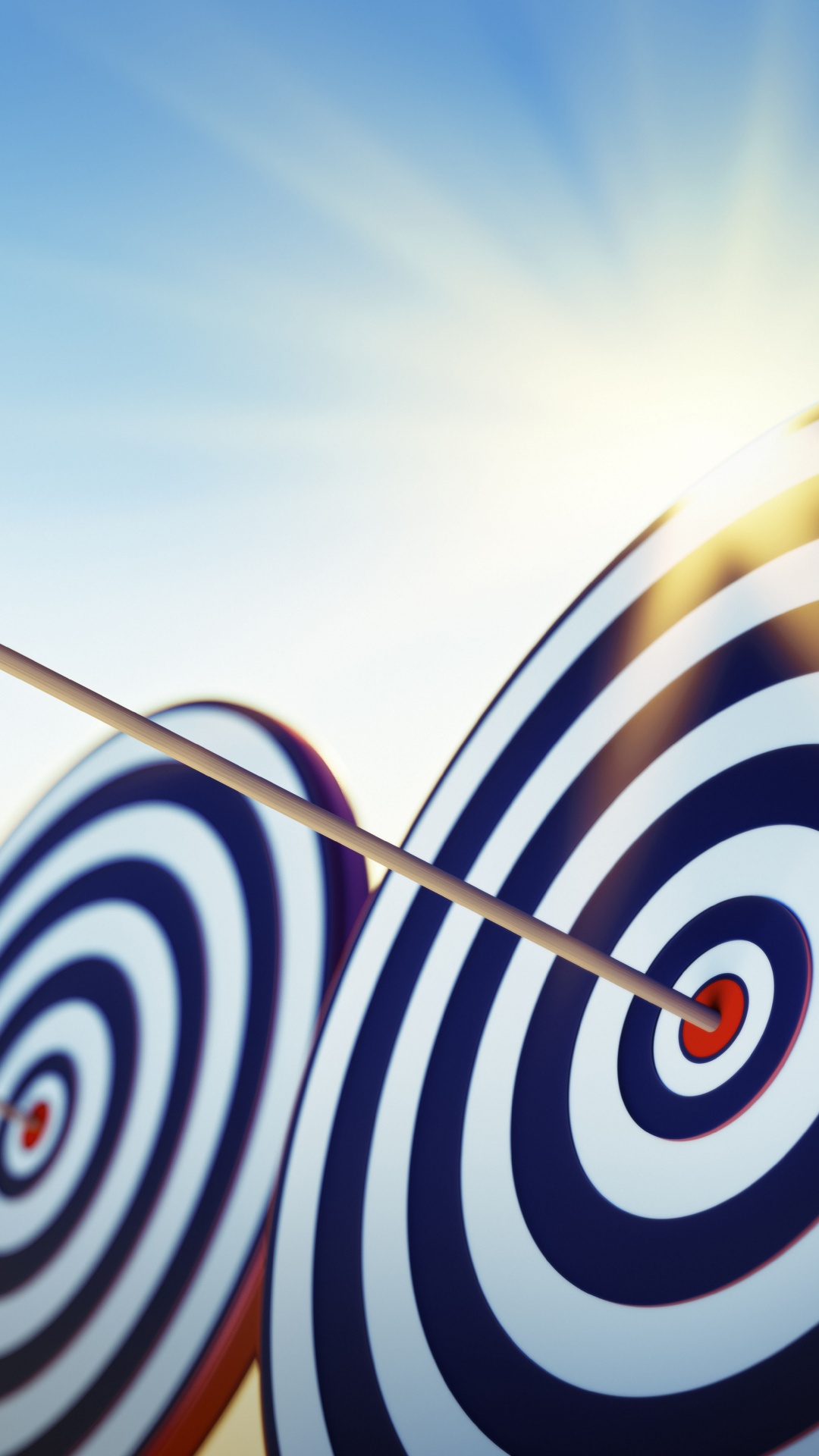 Weißes Und Rotes Rundes Licht. Wallpaper in 1080x1920 Resolution