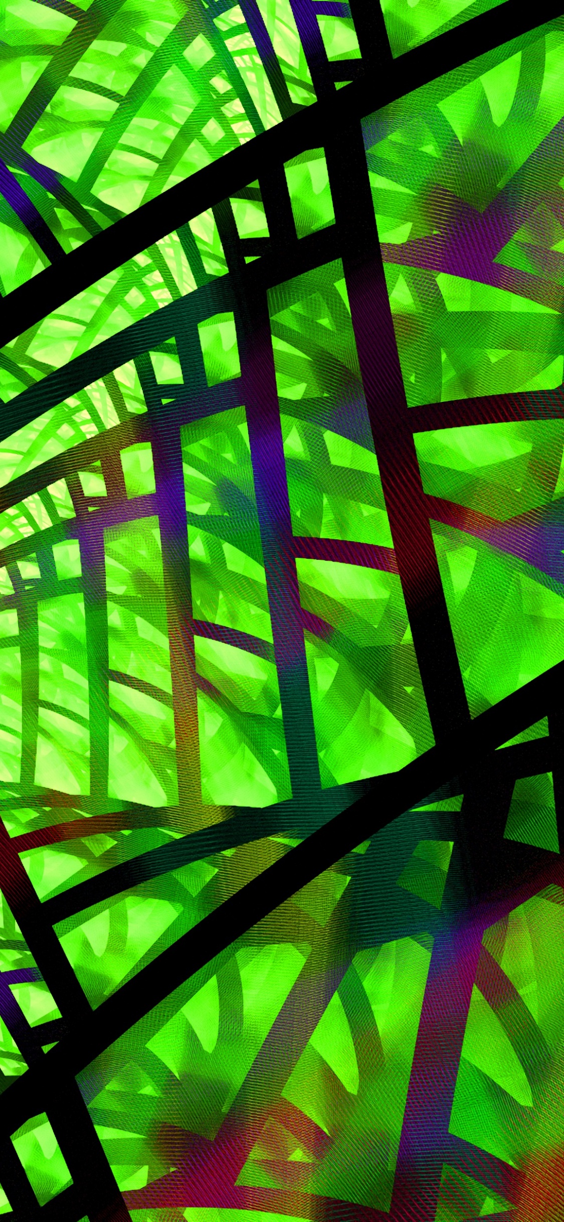 Cadre en Métal Vert et Rouge. Wallpaper in 1125x2436 Resolution