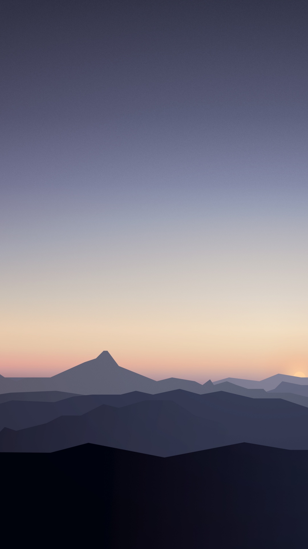 Silhouette de Montagnes Pendant le Coucher du Soleil. Wallpaper in 1080x1920 Resolution