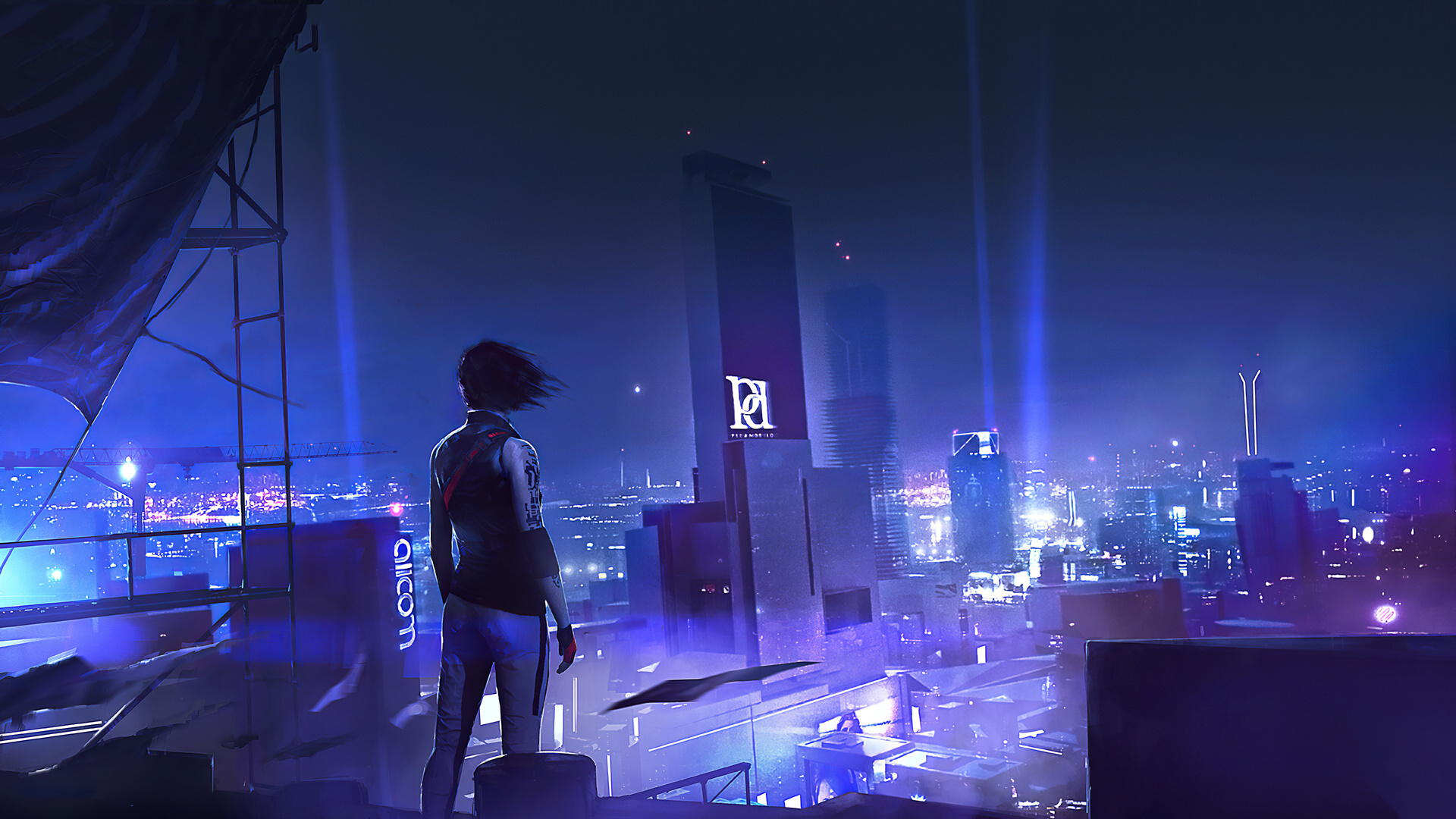 Mirrors Edge Catalyst, Mirrors Edge, Dice, Action Adventure Game, Blue. Wallpaper in 1920x1080 Resolution