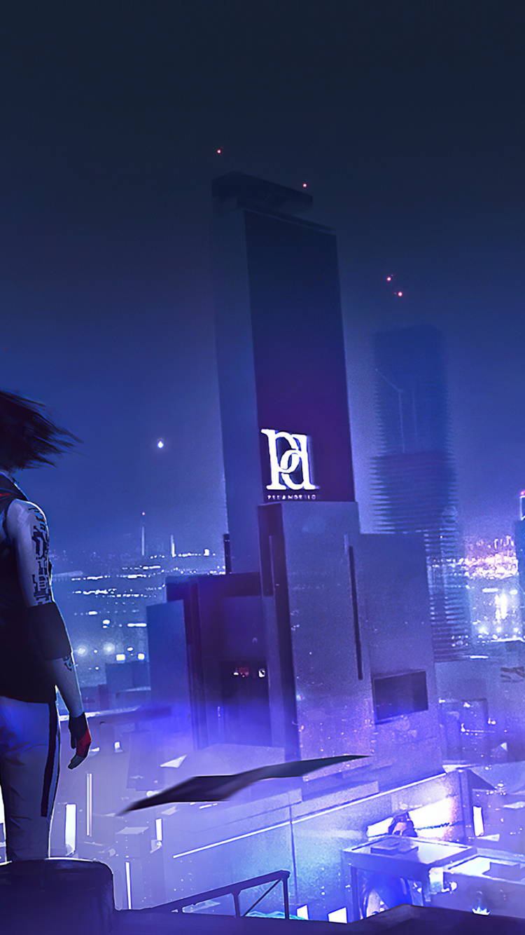 Mirrors Edge Katalysator, Spiegelrand, Würfel, Action-Abenteuer-Spiel, Blau. Wallpaper in 750x1334 Resolution