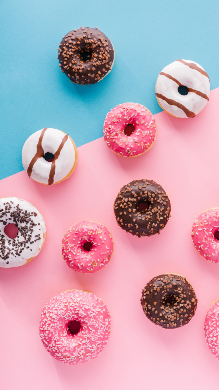 Donut, Textil, Purpur, Spielzeug, Pink. Wallpaper in 750x1334 Resolution