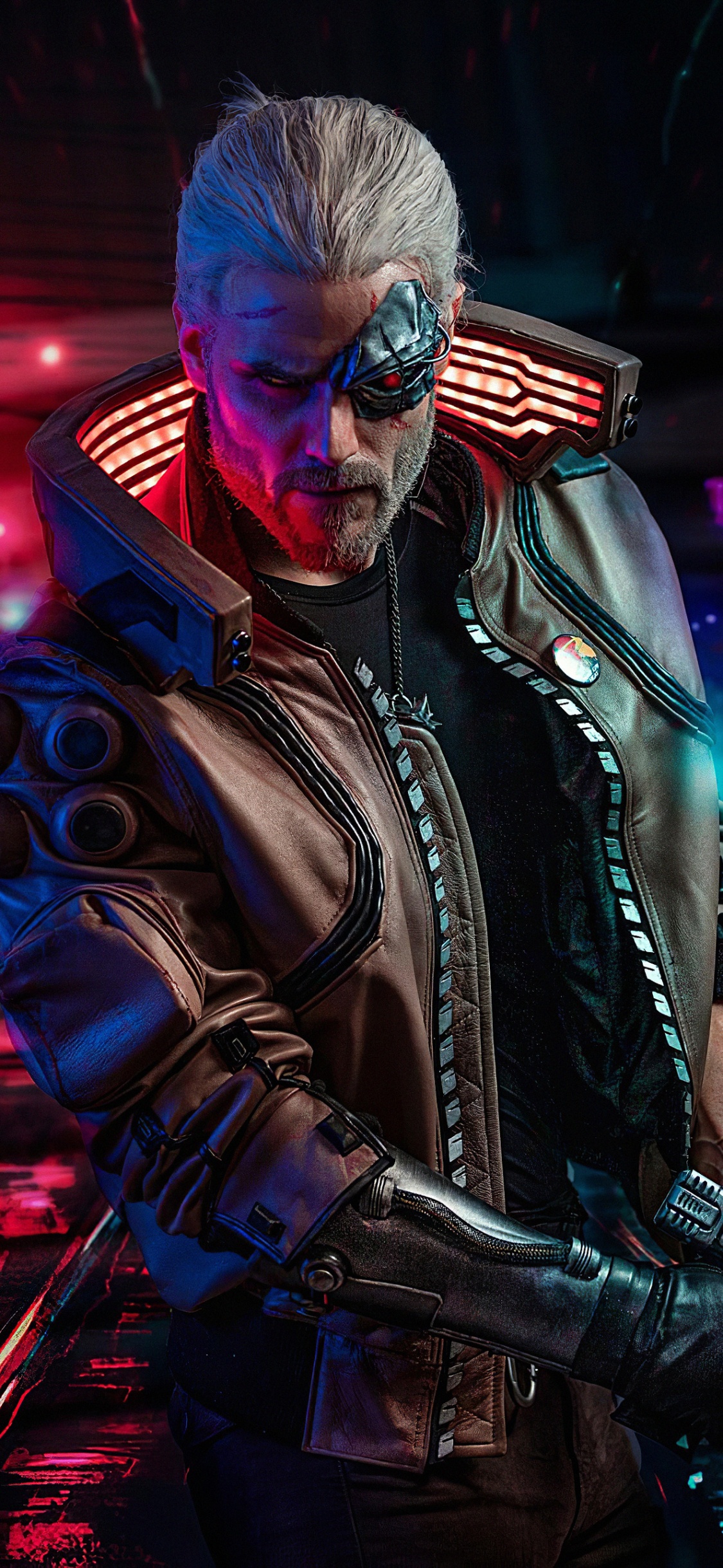 Cyberpunk 2077, Geralt de Rivia, The Witcher, Rendimiento, Electrónica. Wallpaper in 1125x2436 Resolution