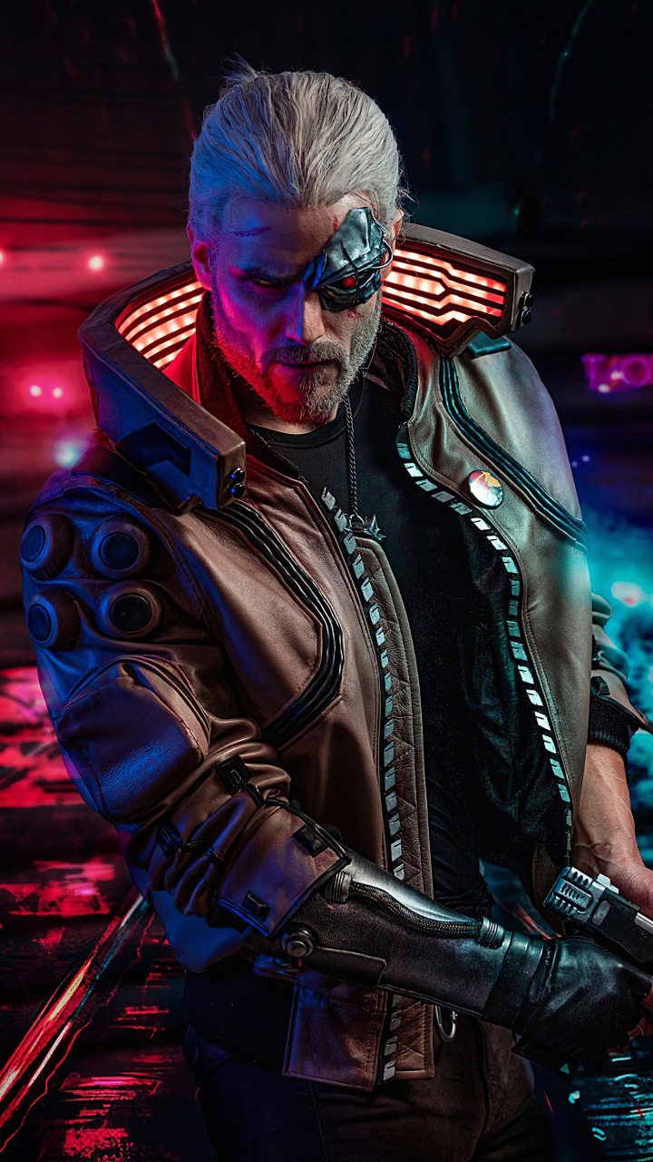 Cyberpunk 2077, Geralt de Rivia, The Witcher, Rendimiento, Electrónica. Wallpaper in 720x1280 Resolution