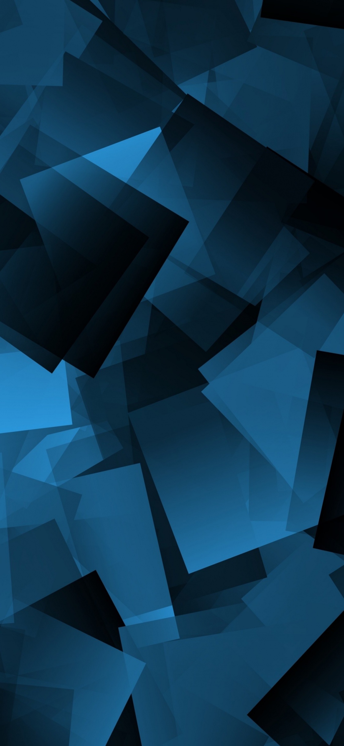 Blaue Und Weiße Abstrakte Malerei. Wallpaper in 1125x2436 Resolution