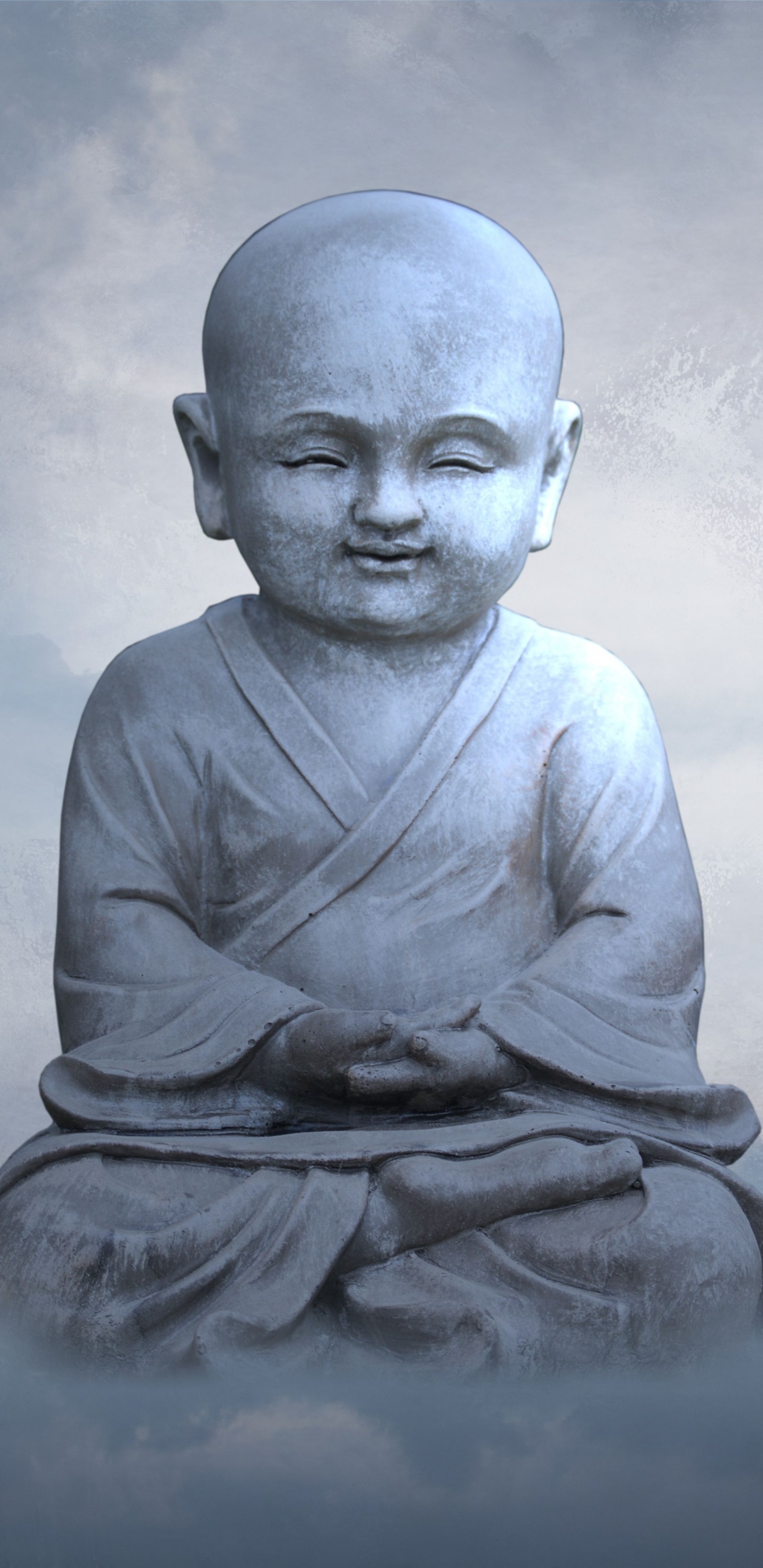 坐, 冥想, 雕像, 雕塑, 艺术 壁纸 1440x2960 允许