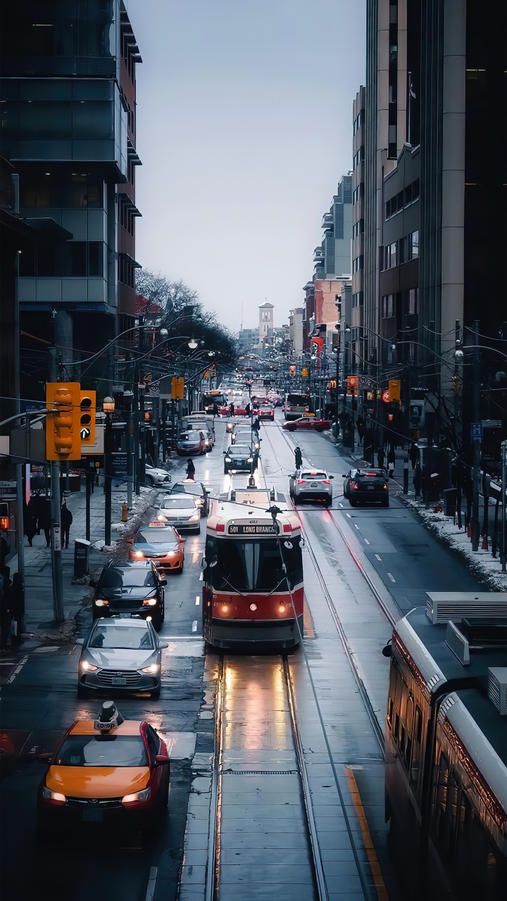 Car, Toronto, Bus, Gebäude, Automotive Lighting. Wallpaper in 720x1280 Resolution