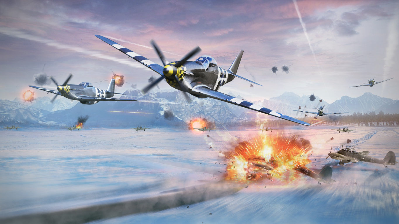 Schwarz-gelber Kampfjet Auf Sendung. Wallpaper in 1366x768 Resolution