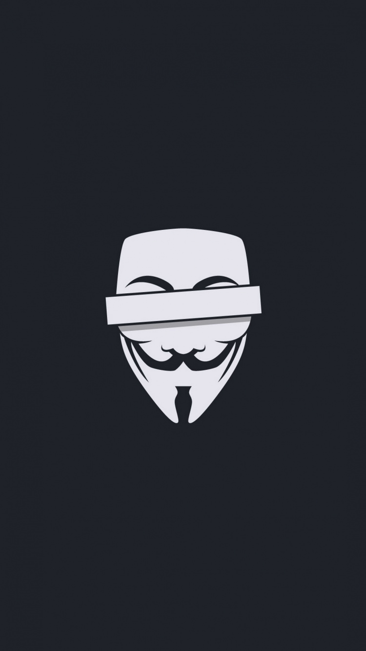 White and Black Mask Illustration. Wallpaper in 750x1334 Resolution