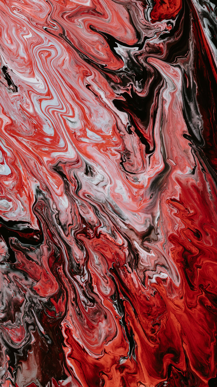Red White and Black Abstract Painting. Wallpaper in 750x1334 Resolution