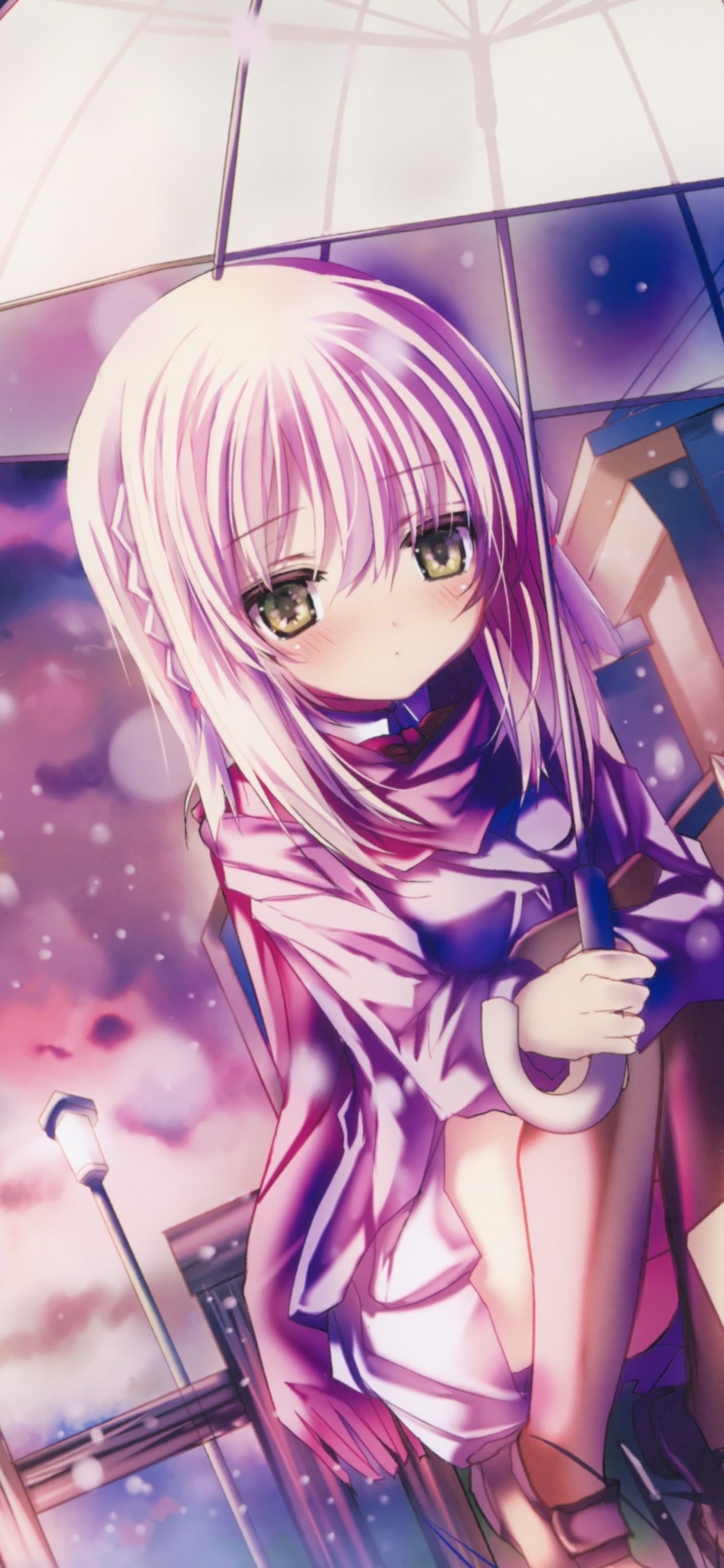 Frau im Schwarzen Und Weißen Kleid Anime-Charakter. Wallpaper in 1242x2688 Resolution