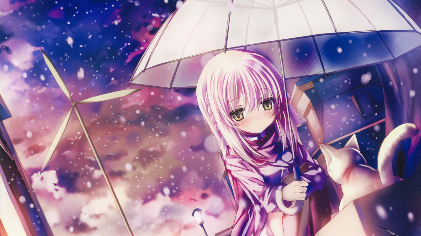 Mujer en Vestido Blanco y Negro Personaje de Anime. Wallpaper in 1366x768 Resolution