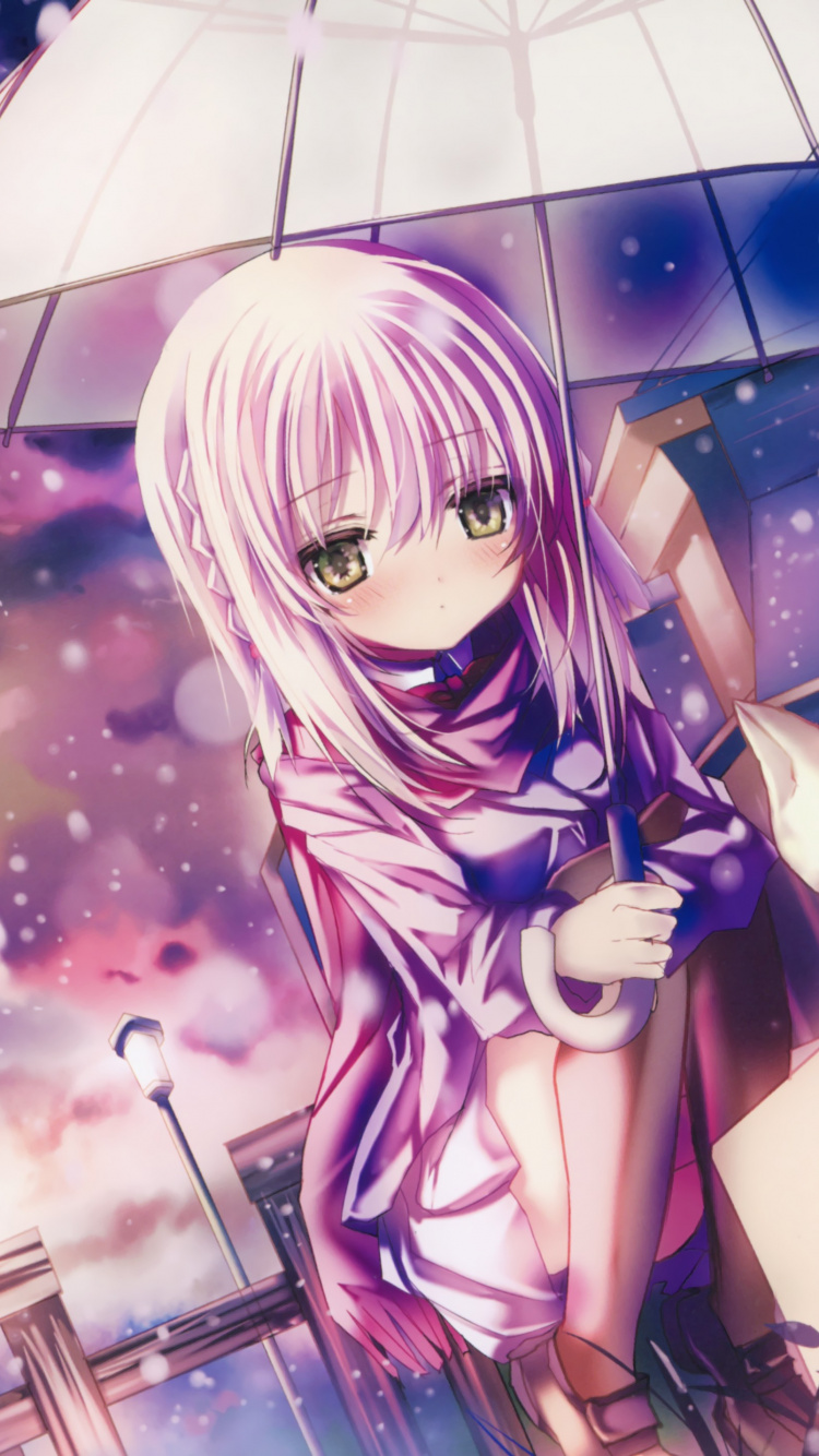 Femme en Robe Noire et Blanche Personnage D'anime. Wallpaper in 750x1334 Resolution