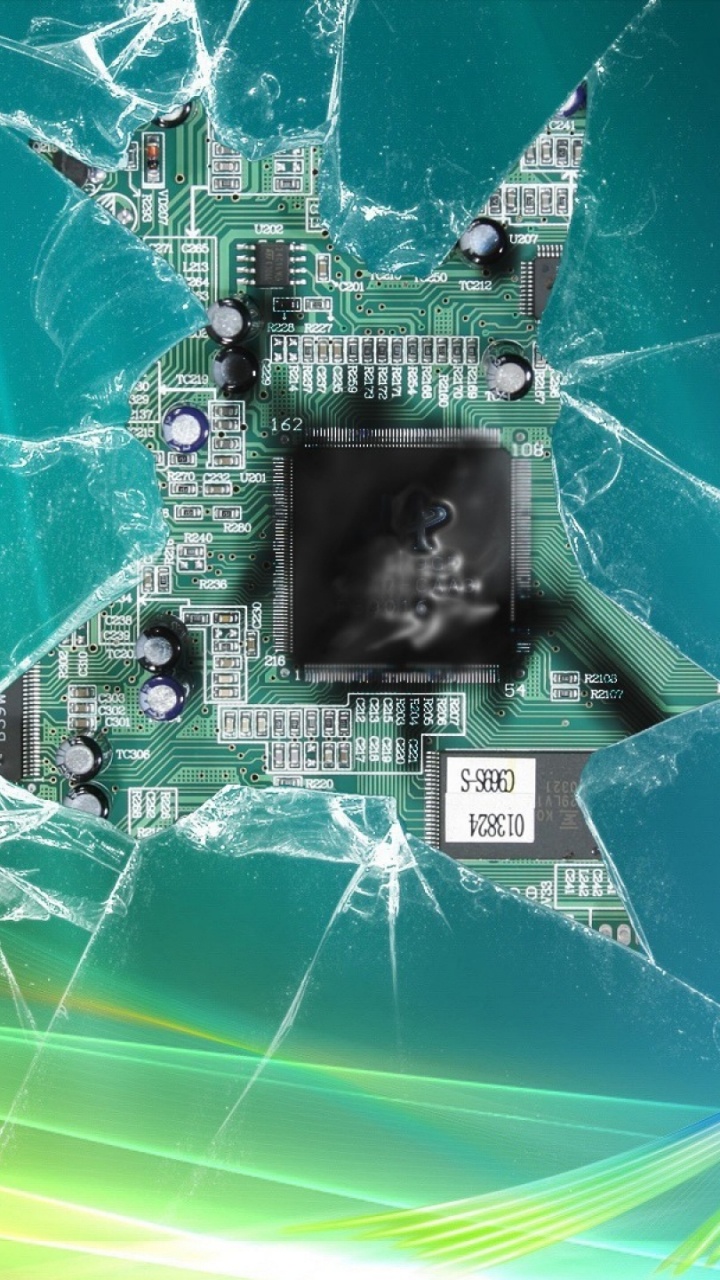 Grüne Und Gelbe Abstrakte Malerei. Wallpaper in 720x1280 Resolution