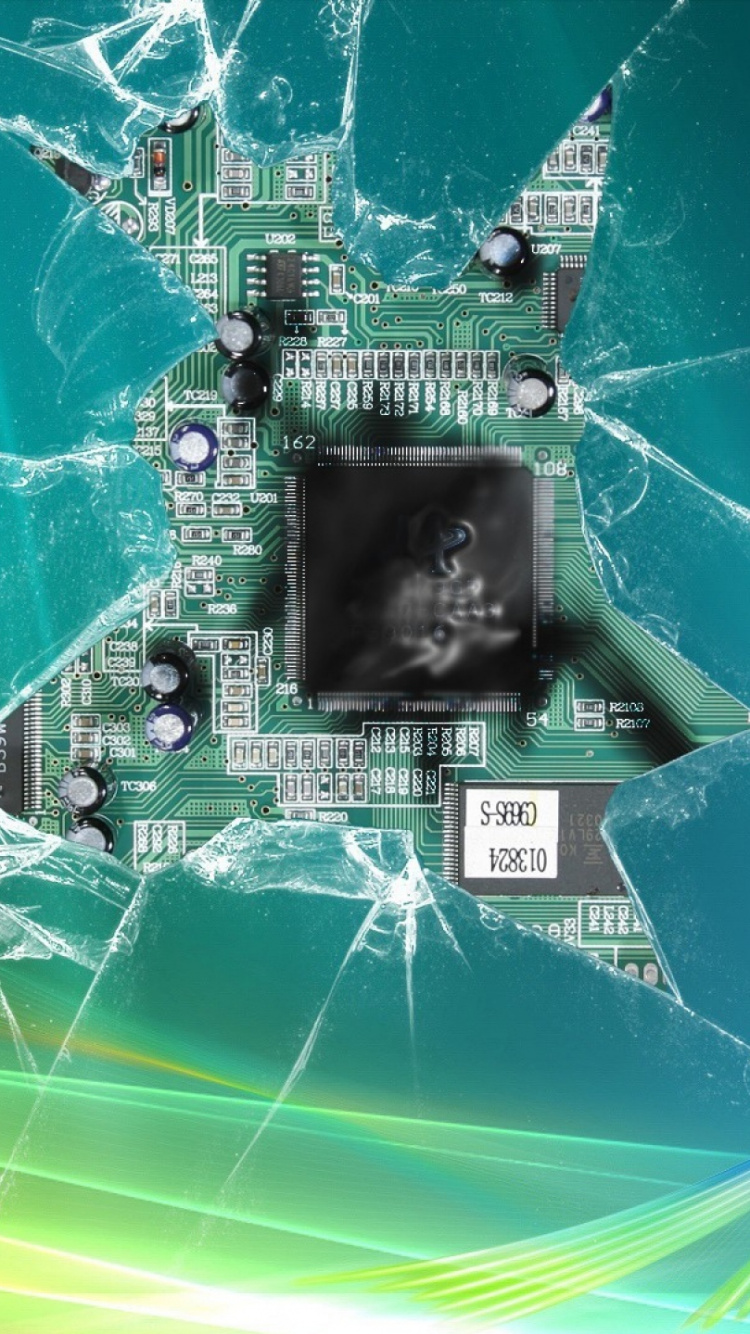 Grüne Und Gelbe Abstrakte Malerei. Wallpaper in 750x1334 Resolution