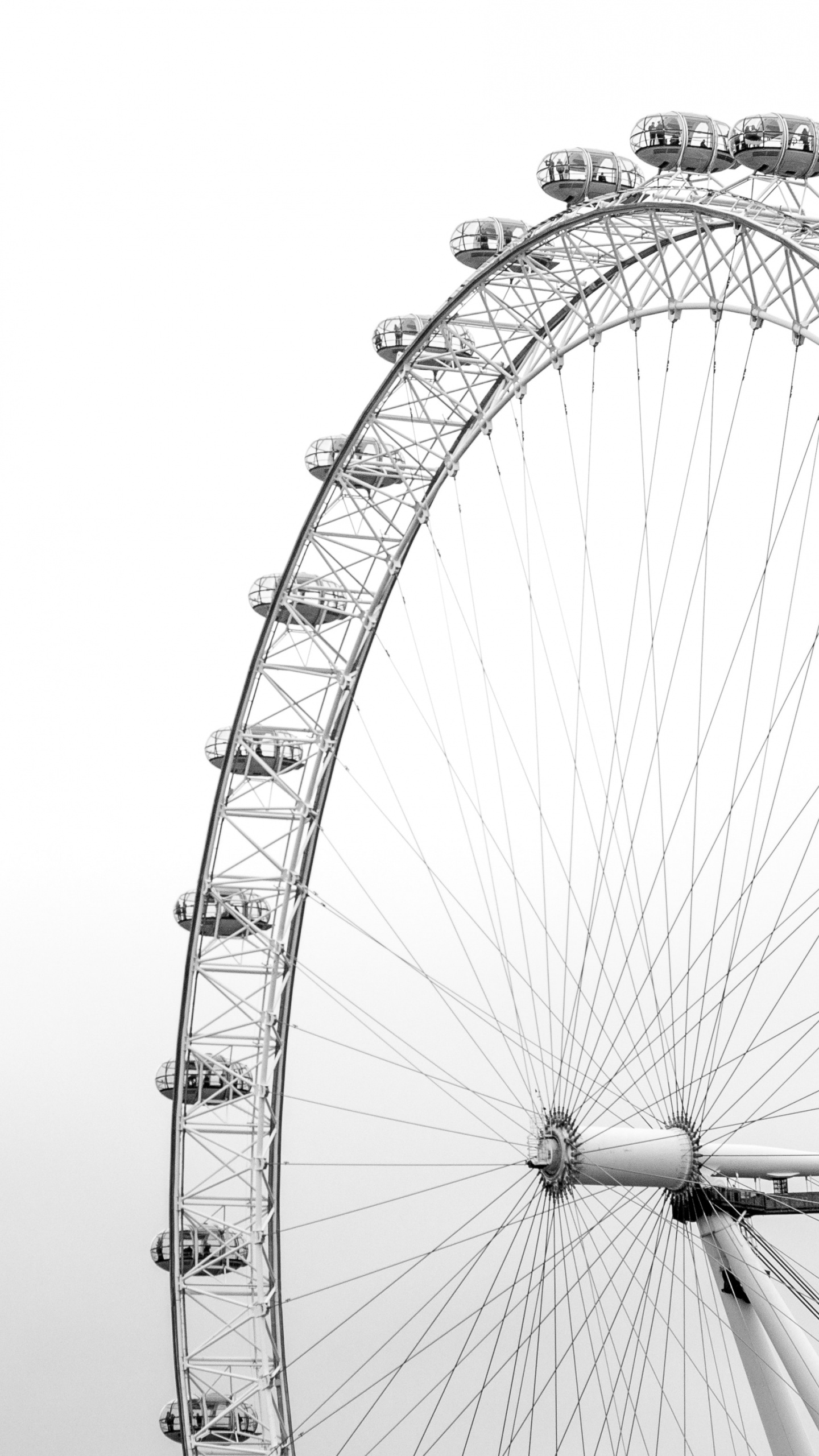 Ferris, London Eye, Tamise, Big Ben, Attraction Touristique. Wallpaper in 1440x2560 Resolution
