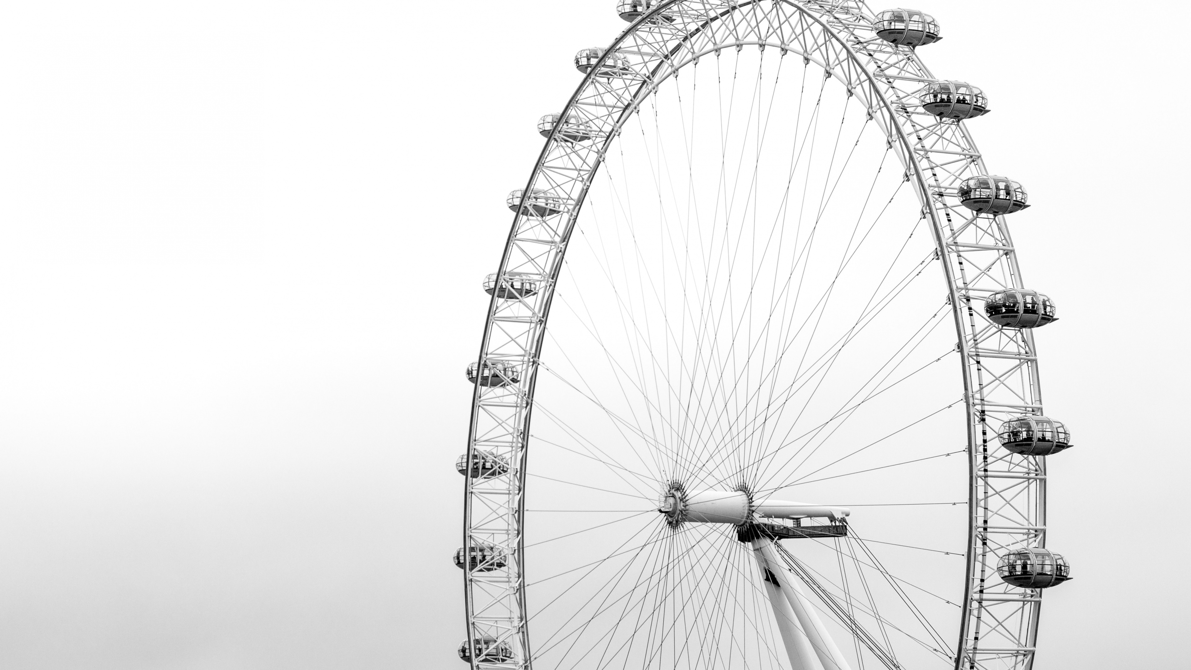 Ferris Wheel, London Eye, River Thames, Big Ben, Tourist Attraction. Wallpaper in 3840x2160 Resolution