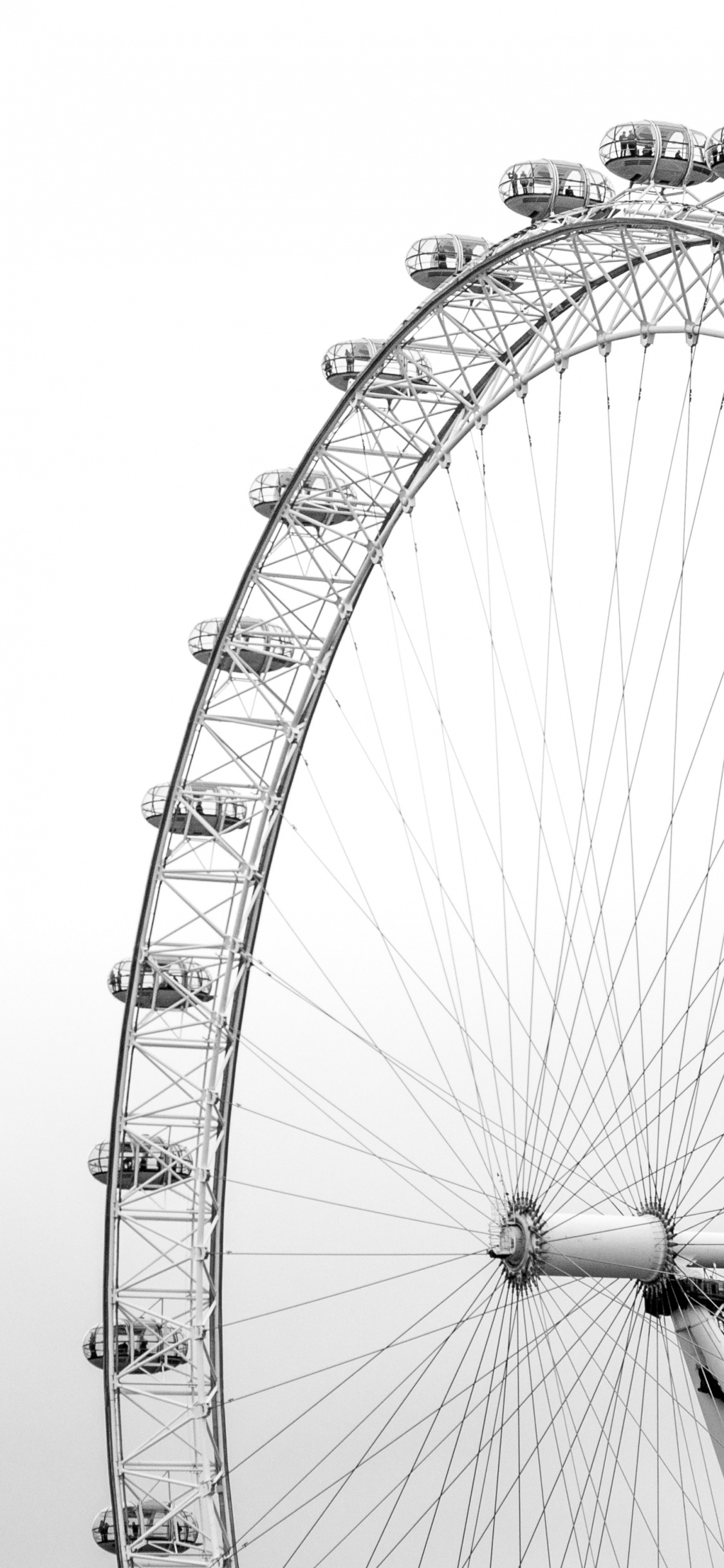 Riesenrad, London Eye, Themse, Big Ben, Sehenswürdigkeit. Wallpaper in 1125x2436 Resolution