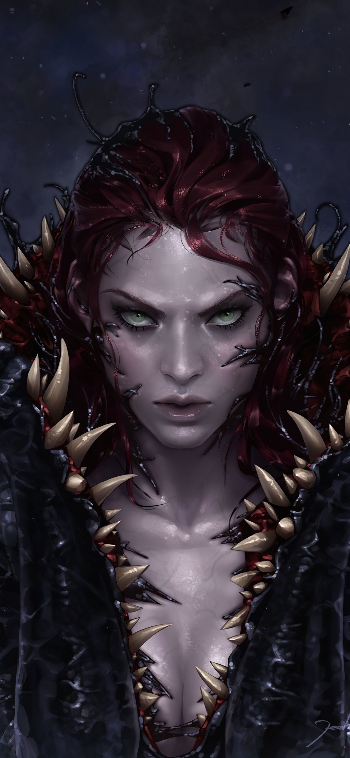 Variante de Venin Mary Jane, Mary Jane Watson, Eddie Brock, Donny Chat, Venin. Wallpaper in 1125x2436 Resolution