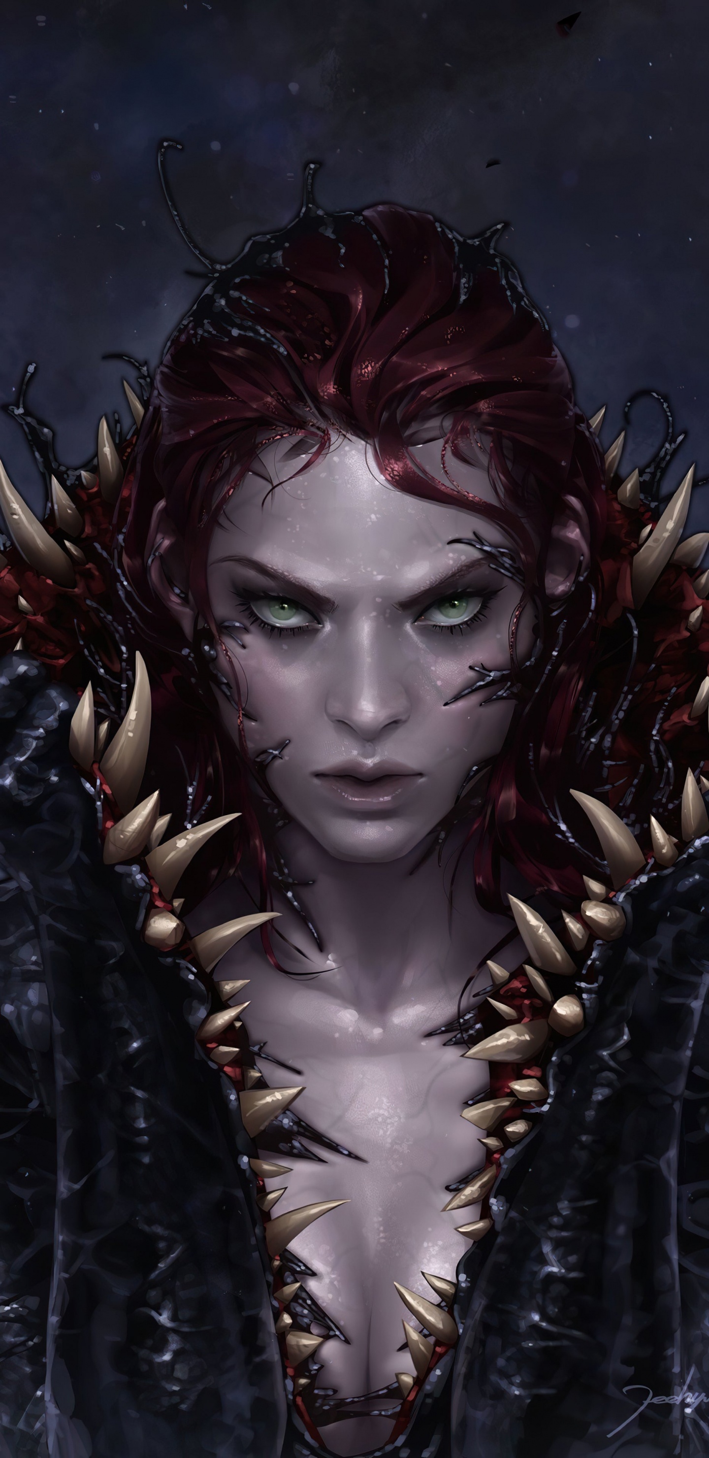 Variante de Venin Mary Jane, Mary Jane Watson, Eddie Brock, Donny Chat, Venin. Wallpaper in 1440x2960 Resolution