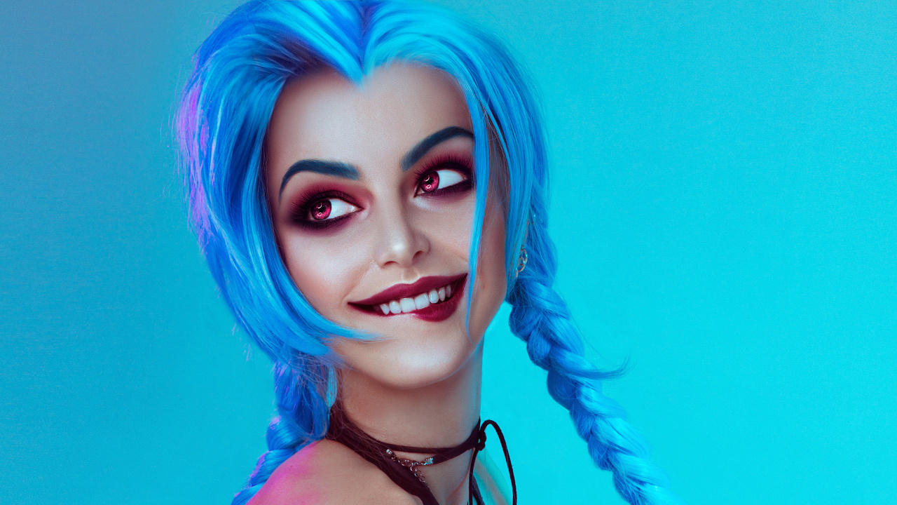 Cosplay, Hair, Face, Blue, Eyebrow. Wallpaper in 1280x720 Resolution