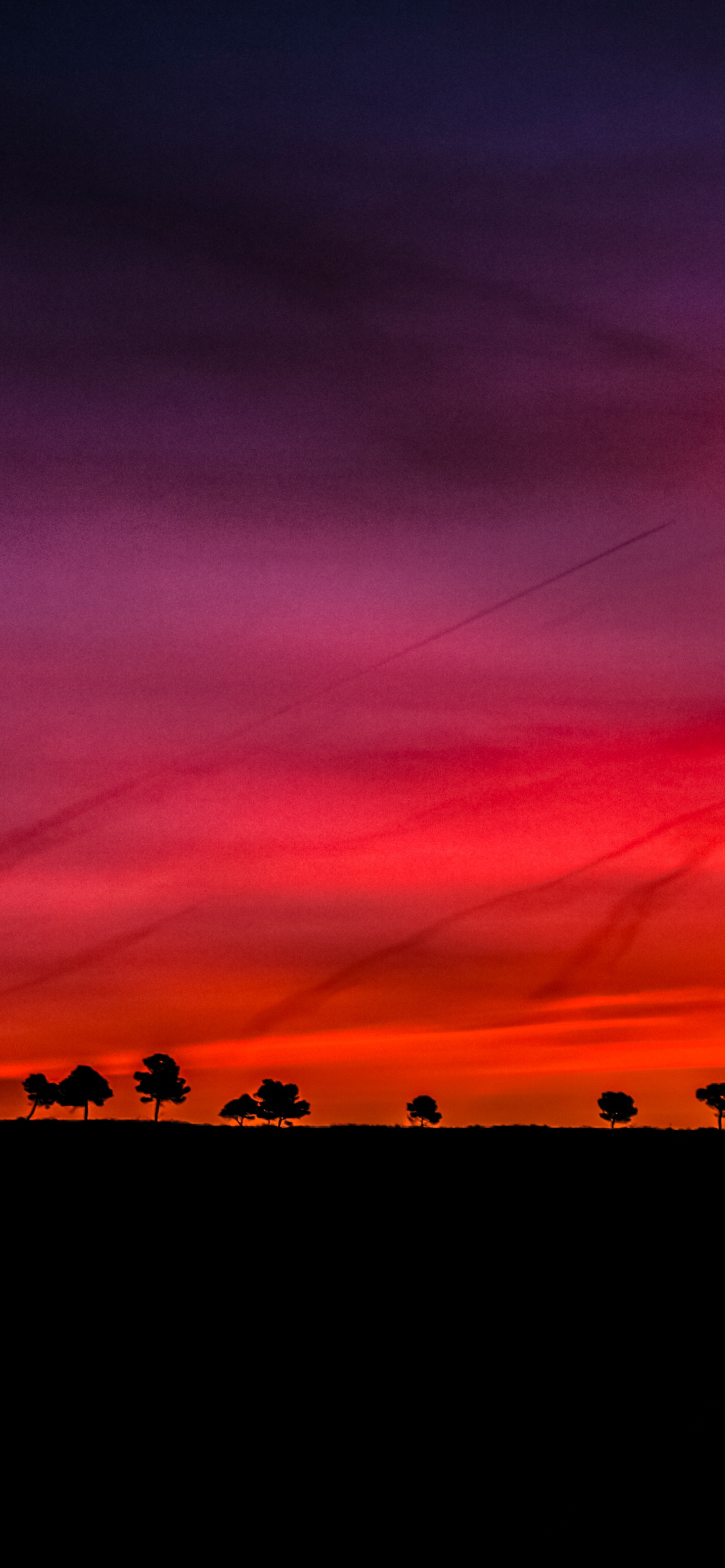 Paysage Rouge, Matin, Afterglow, Red, Horizon. Wallpaper in 1242x2688 Resolution