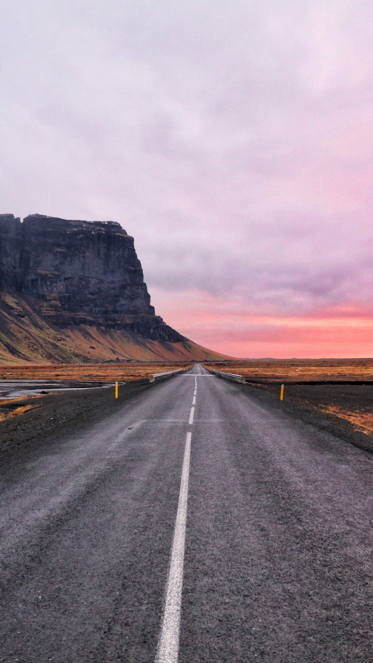 Open Road, Road, Cloud, Mountain, Natural Landscape. Wallpaper in 750x1334 Resolution