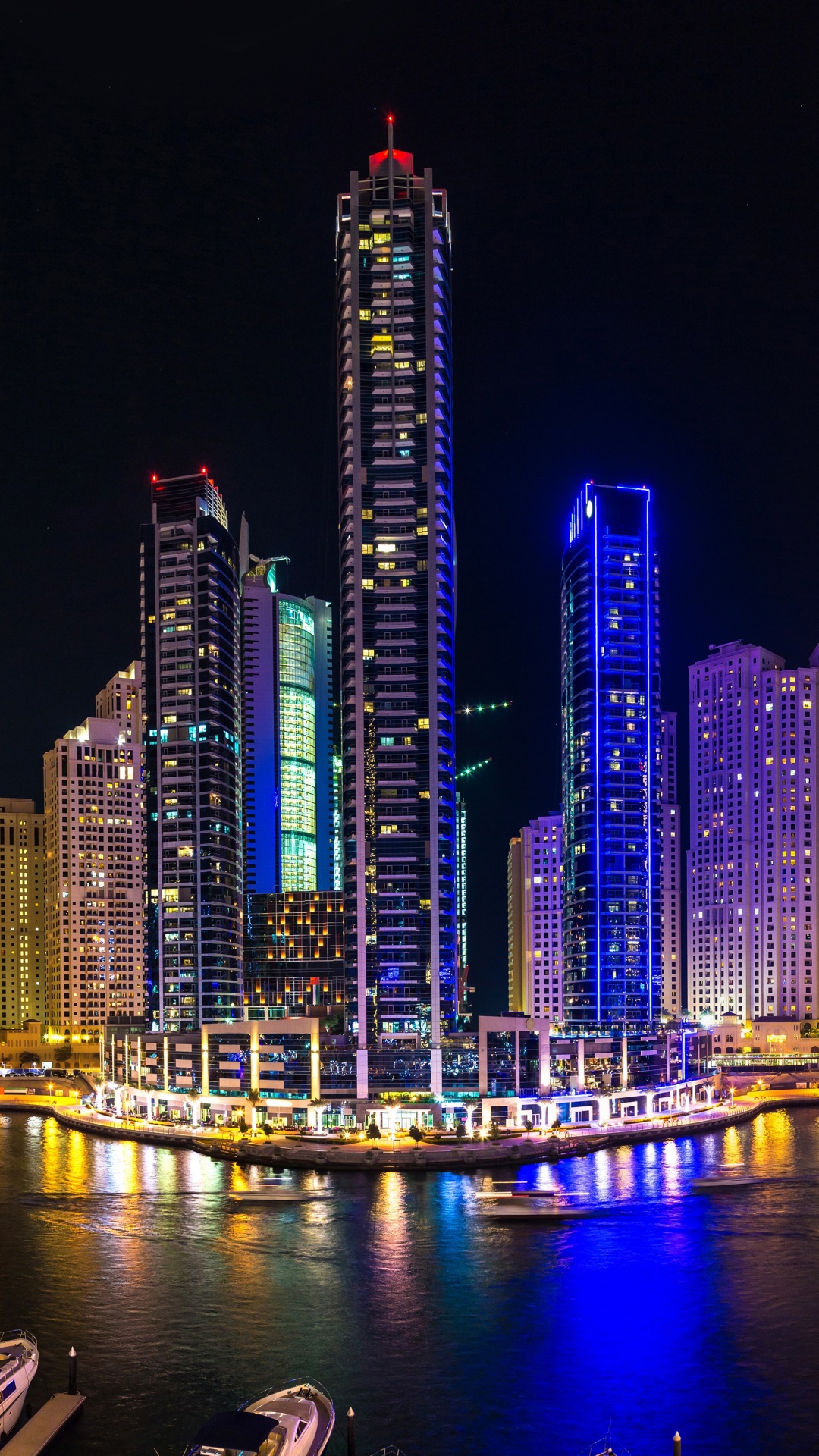 City Skyline During Night Time. Wallpaper in 1080x1920 Resolution