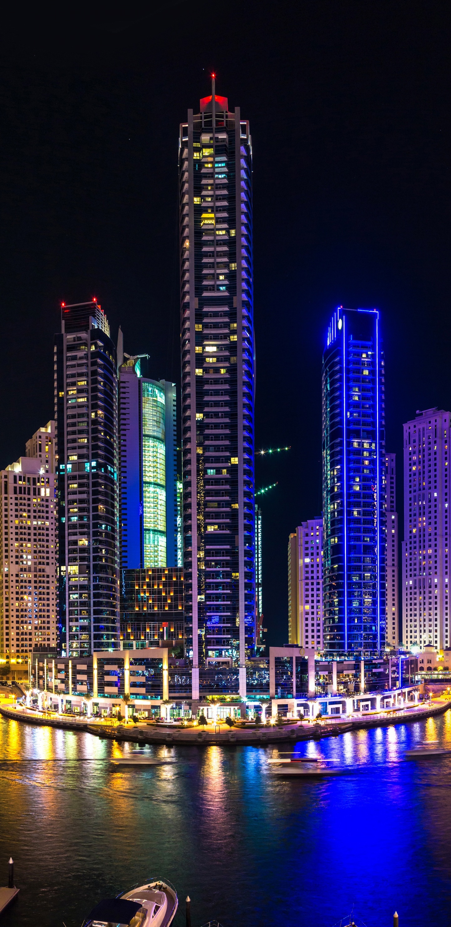 Horizonte de la Ciudad Durante la Noche. Wallpaper in 1440x2960 Resolution