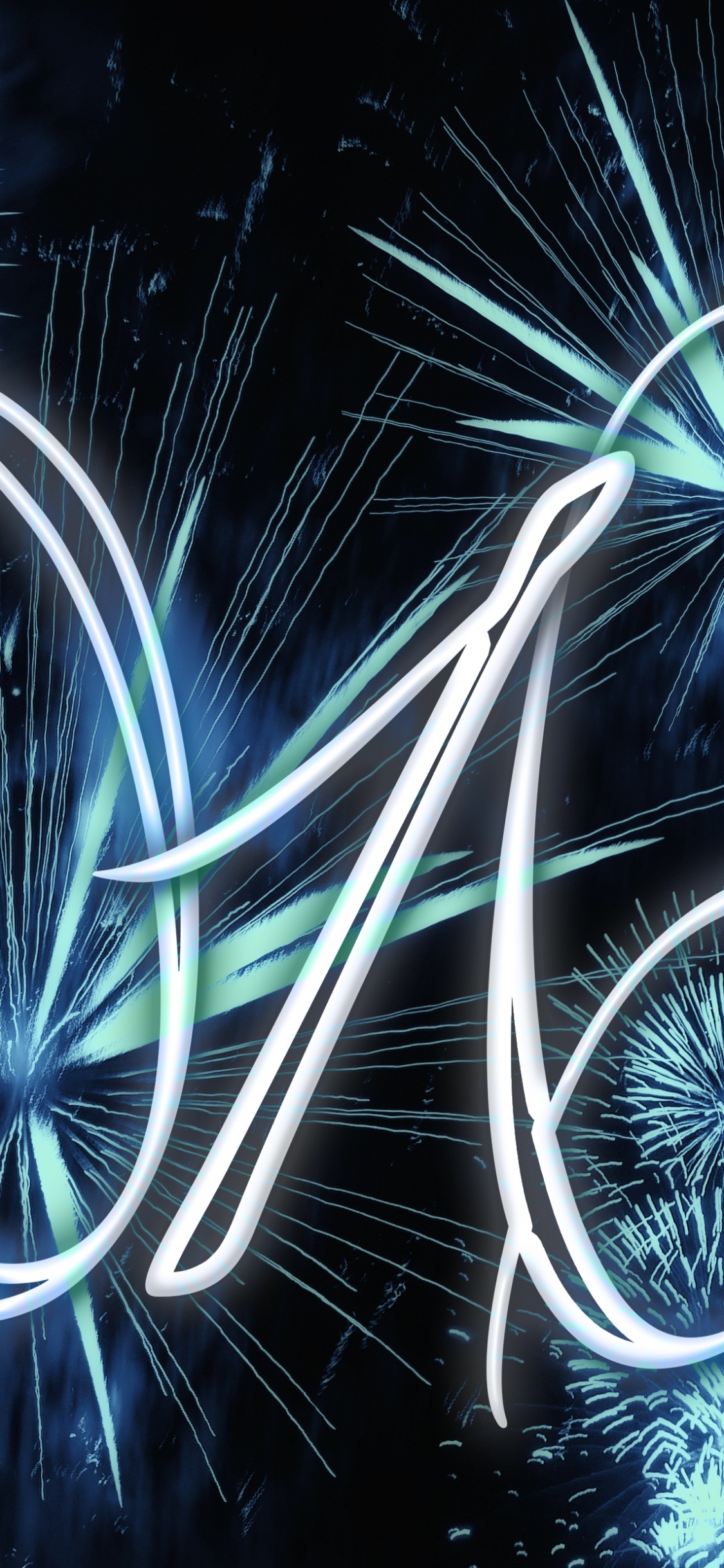 Nouvelle Année, le Réveillon du Nouvel An, Artifice, le Jour de L'an, Néon. Wallpaper in 1125x2436 Resolution