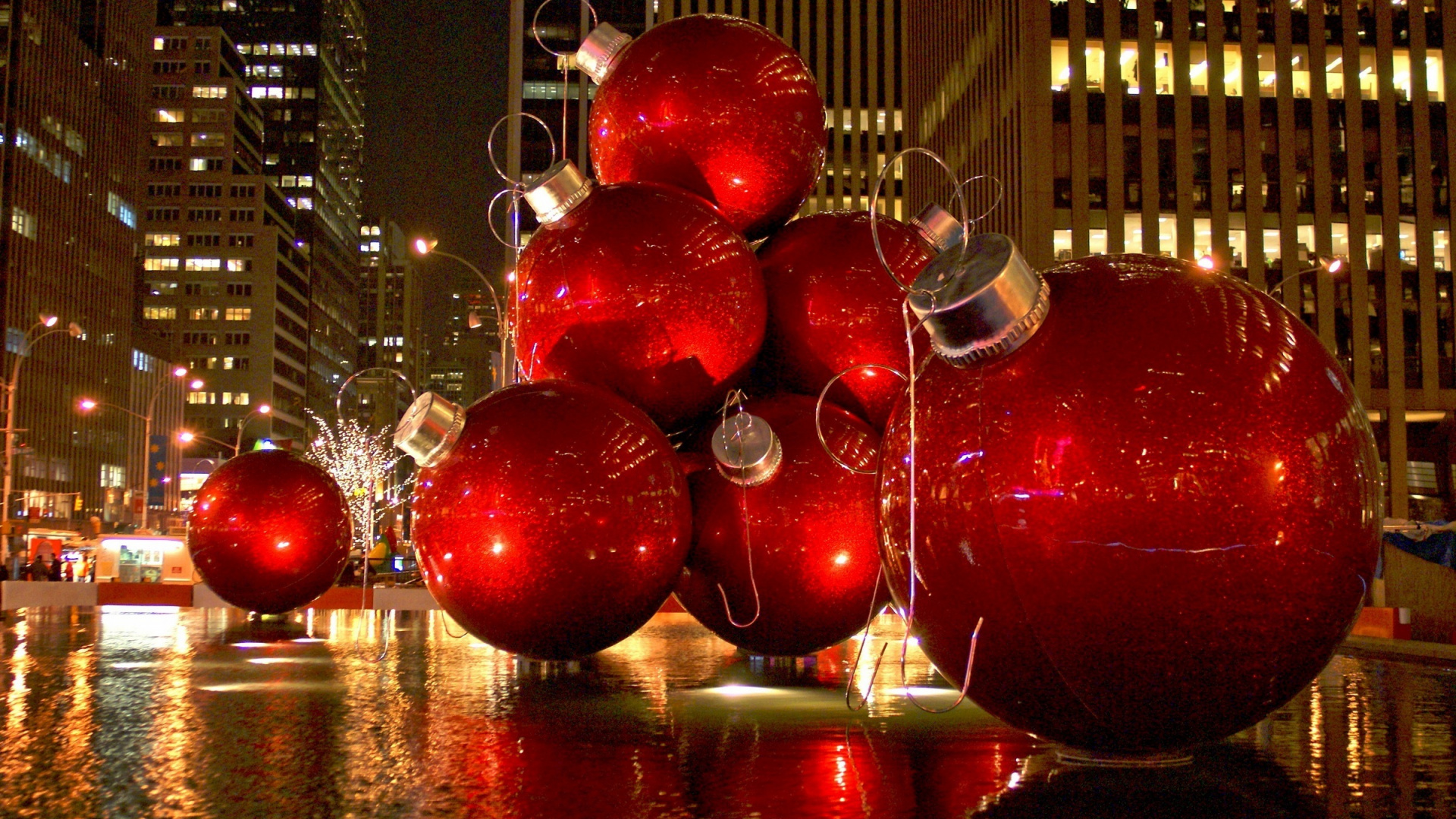 Weihnachten, Weihnachts-und Ferienzeit, Christmas Ornament, Weihnachtsdekoration, Manhattan. Wallpaper in 1920x1080 Resolution