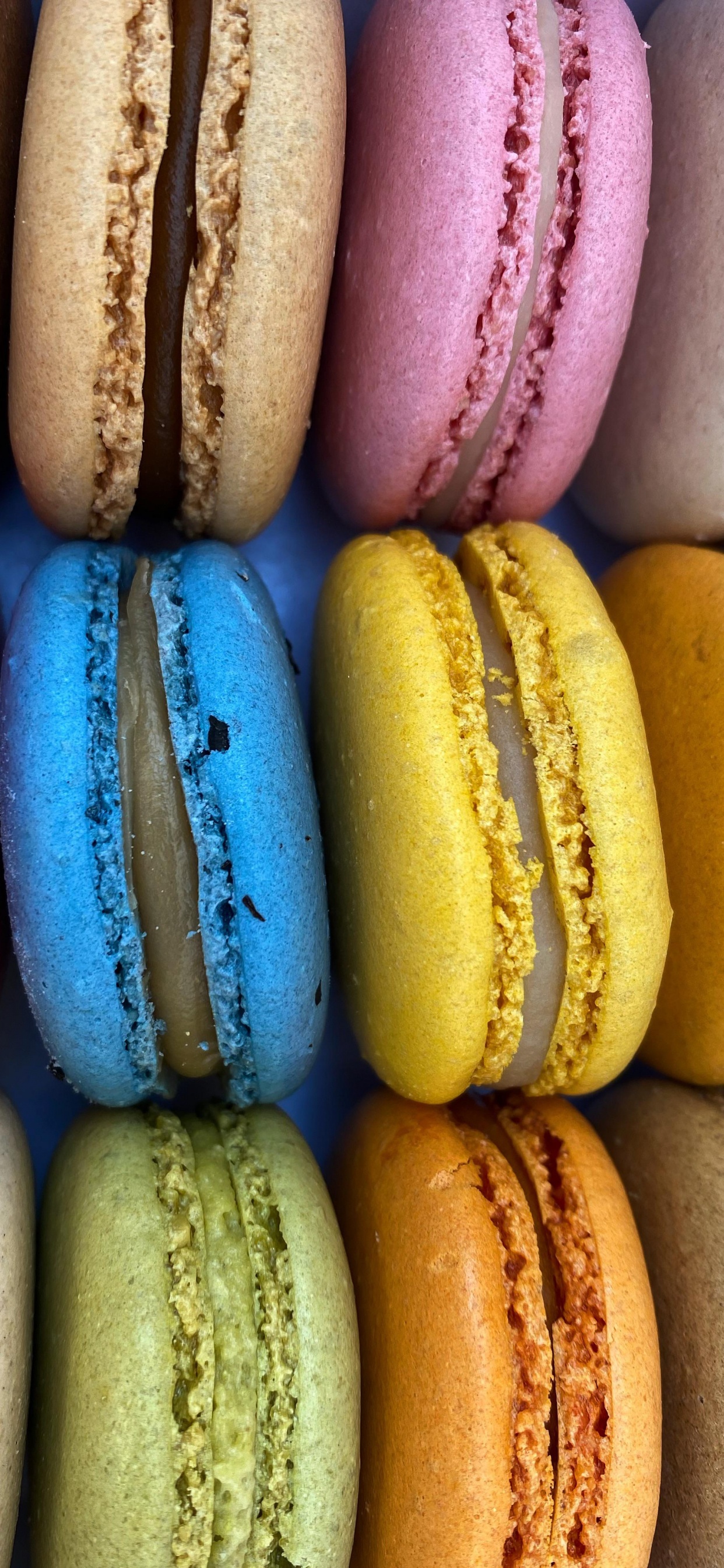 Macaroon, Postre, Horneado, Alimento, Luz. Wallpaper in 1242x2688 Resolution