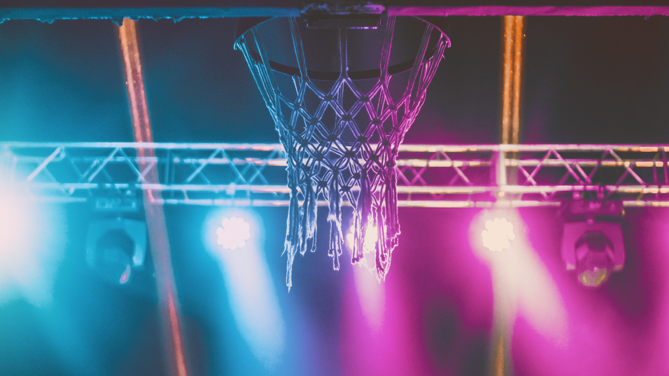 Basketball, Licht, Raum, Energie, Purpur. Wallpaper in 1366x768 Resolution