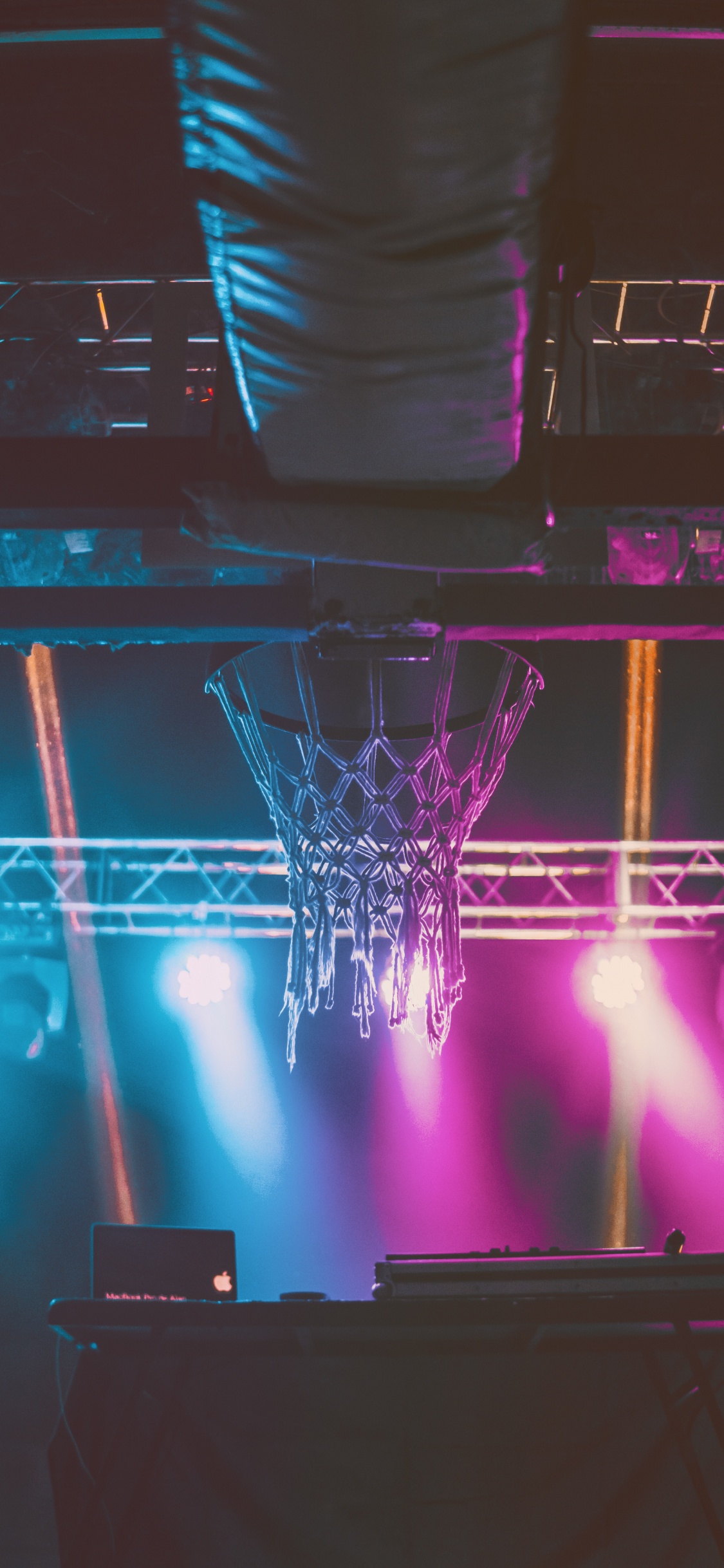 Basketball, Light, Space, Energy, Purple. Wallpaper in 1125x2436 Resolution
